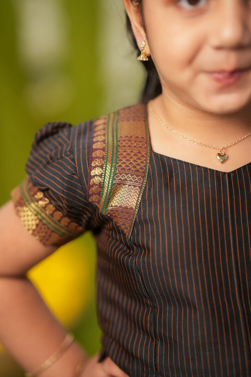 Abiradhi Black Handloom Top & Skirt Mini - Image 3