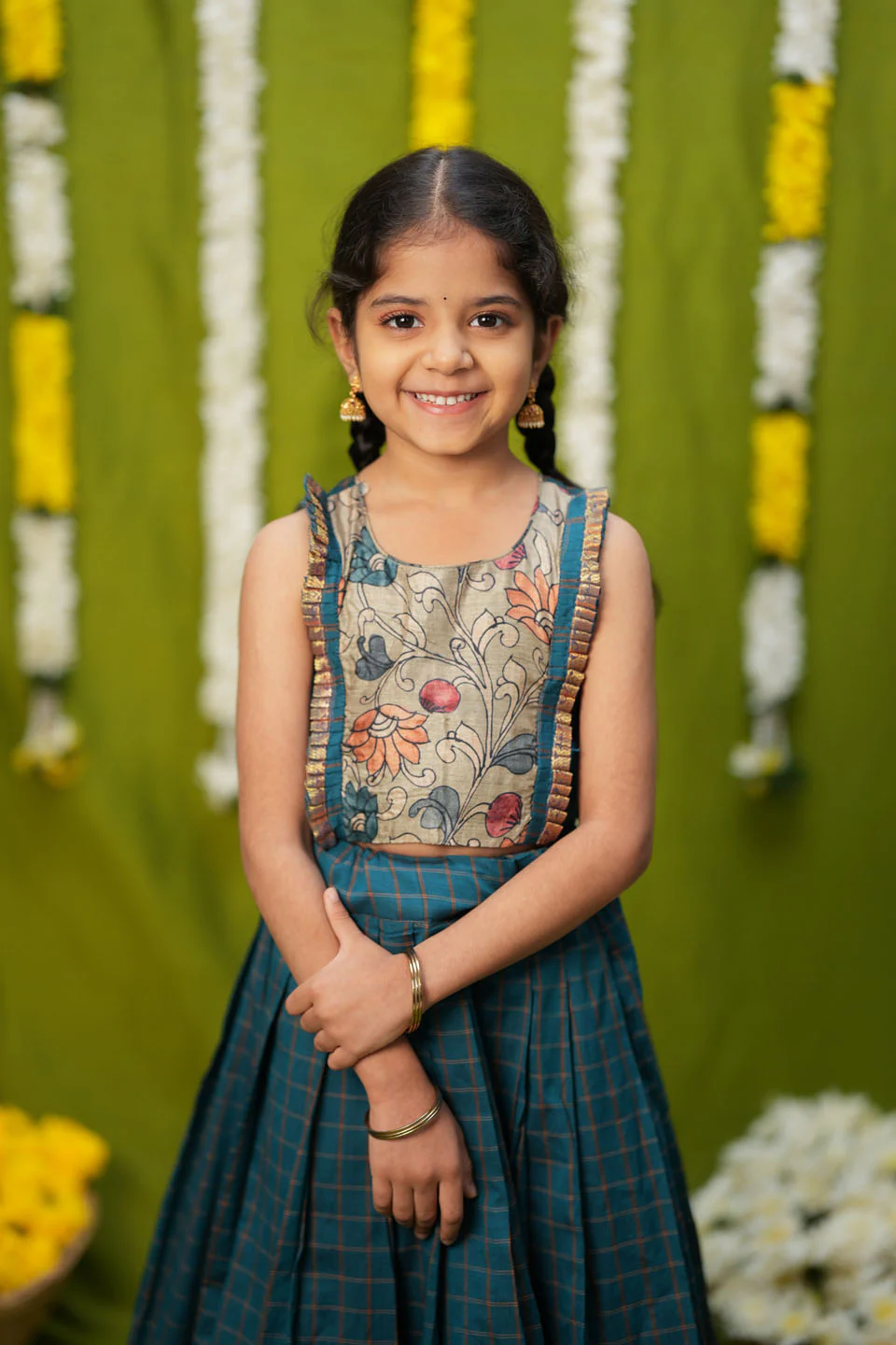 Akshara Teal Blue Lehenga Mini - Image 13