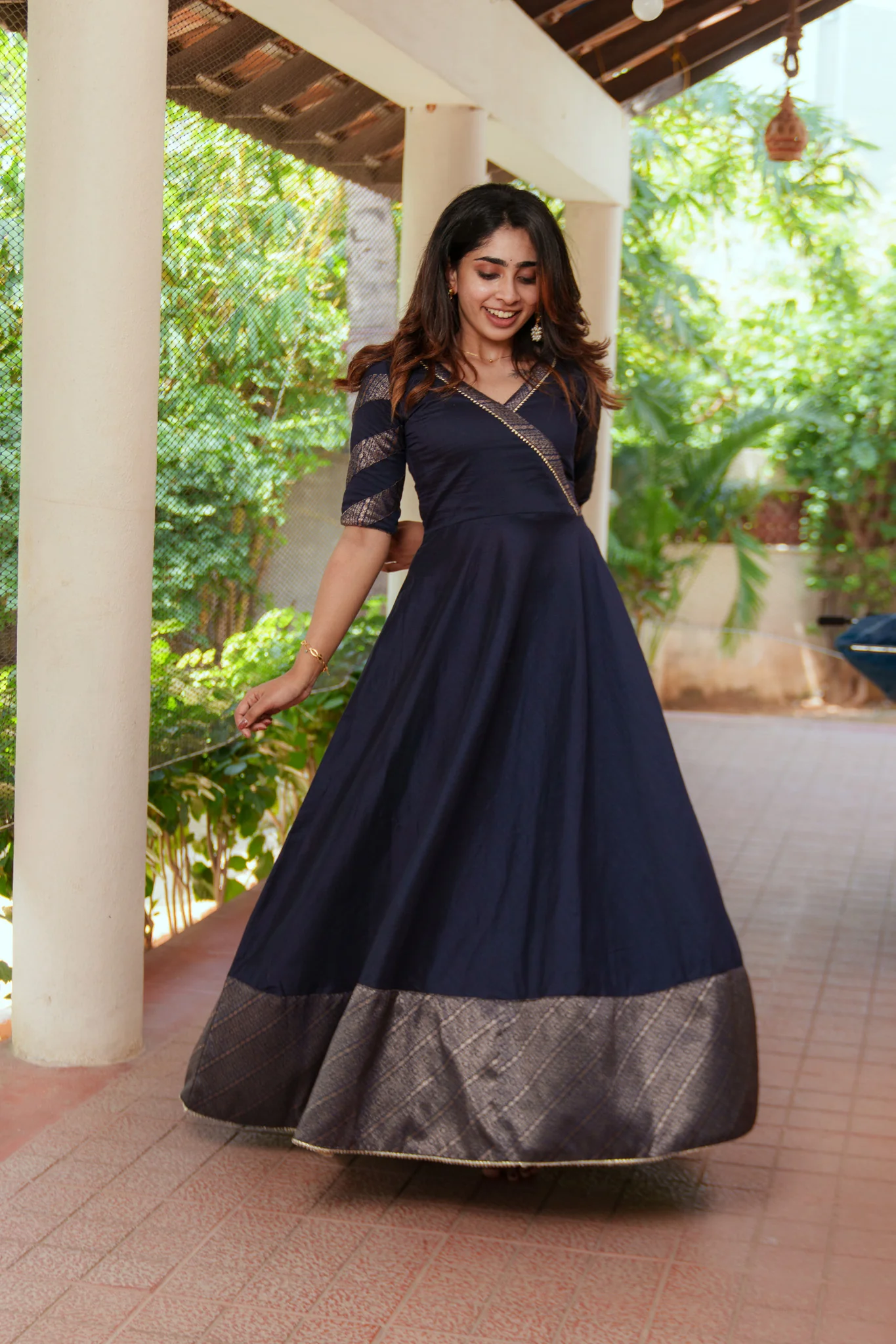 Anjana Navy Dress - Image 13