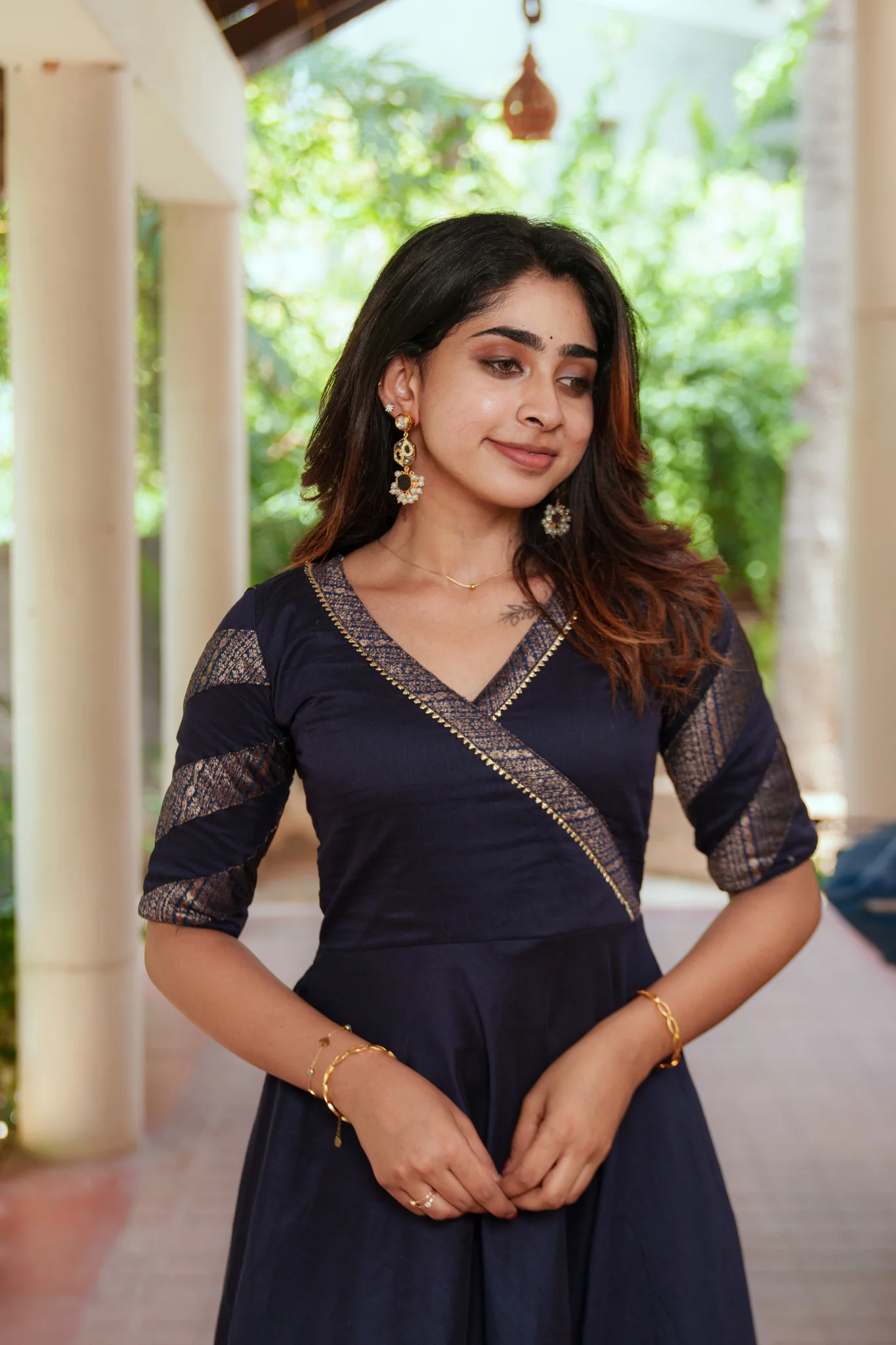Anjana Navy Dress - Image 15