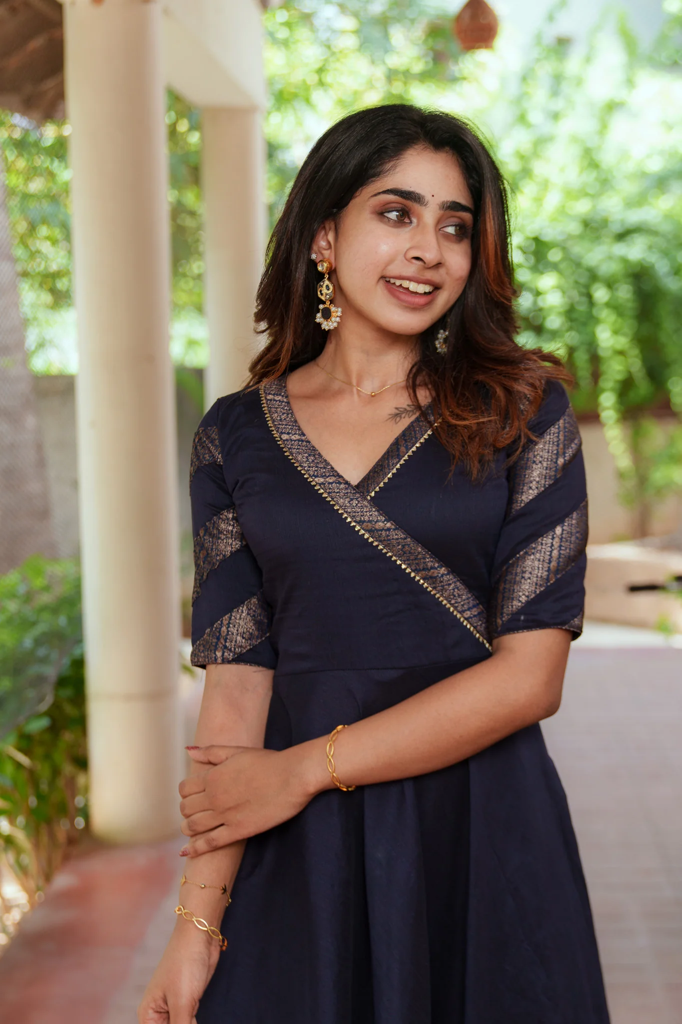 Anjana Navy Dress - Image 16