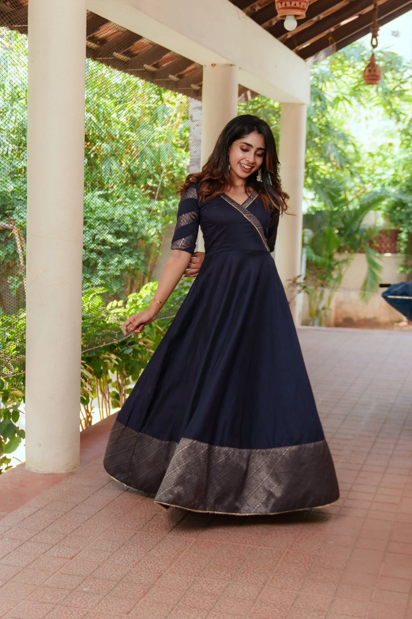 Anjana Navy Dress - Image 2