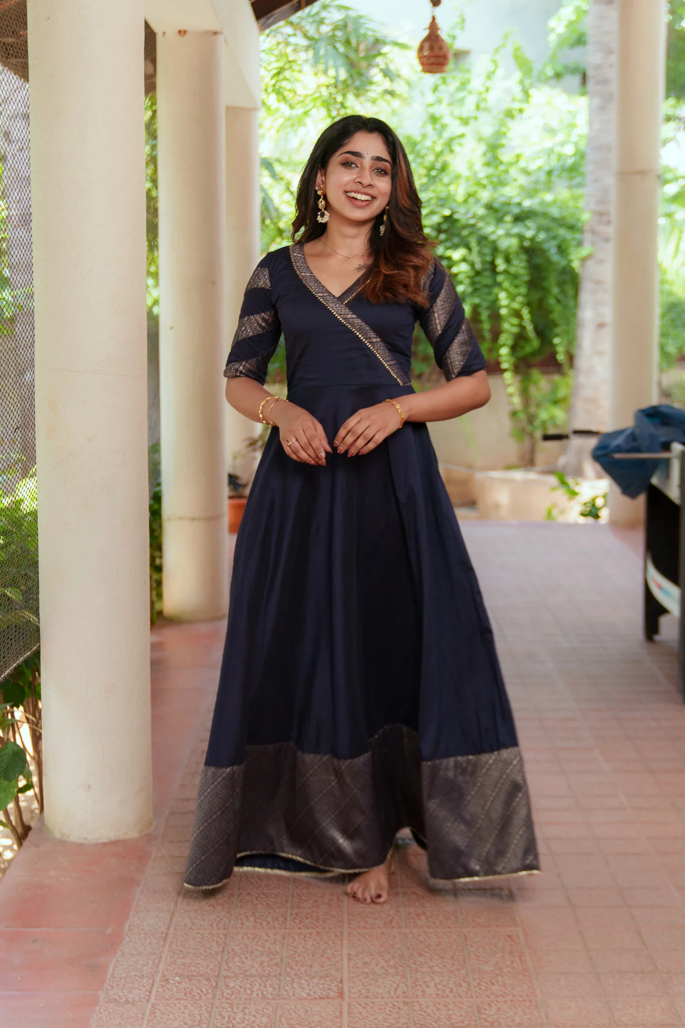 Anjana Navy Dress - Image 4