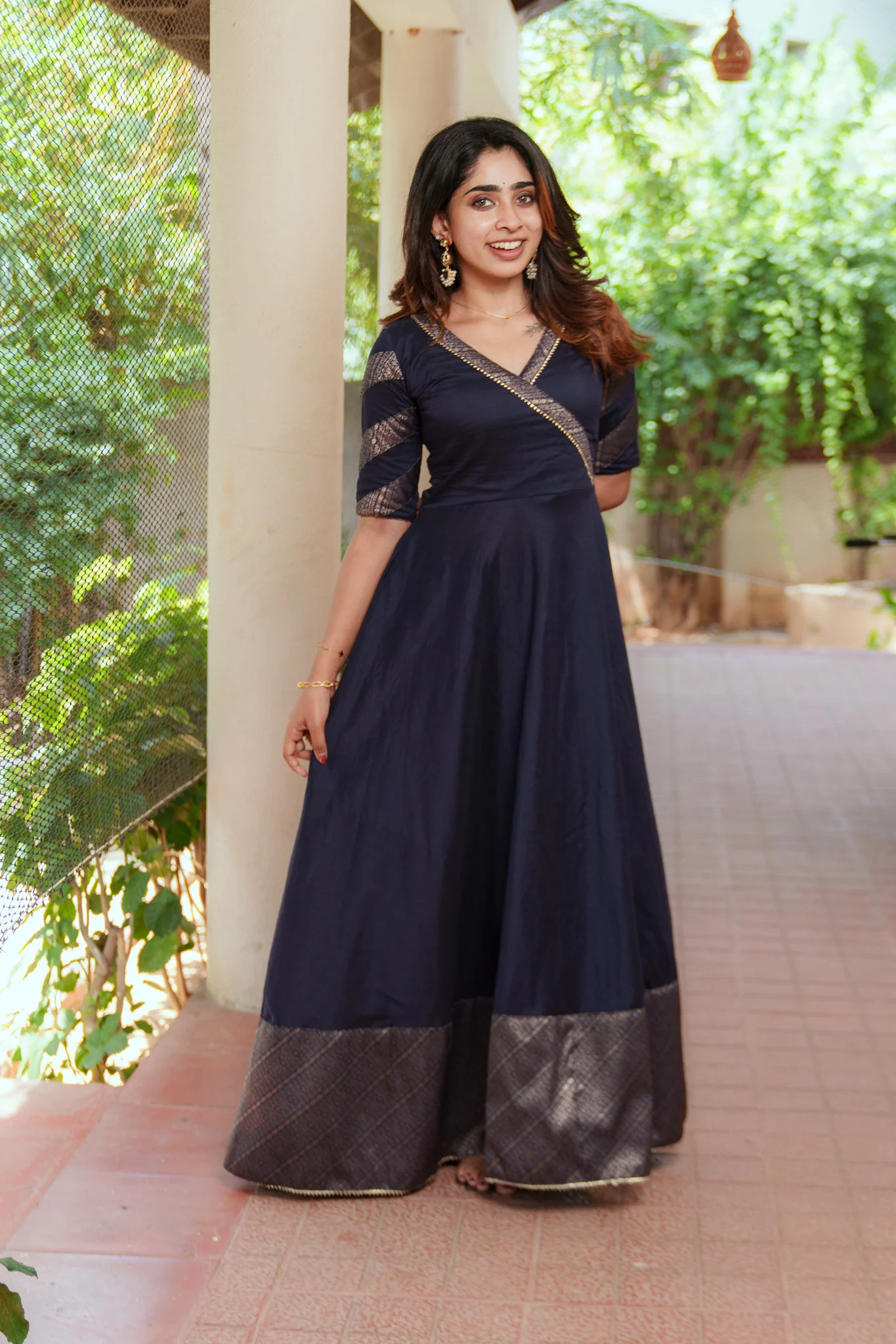 Anjana Navy Dress - Image 6