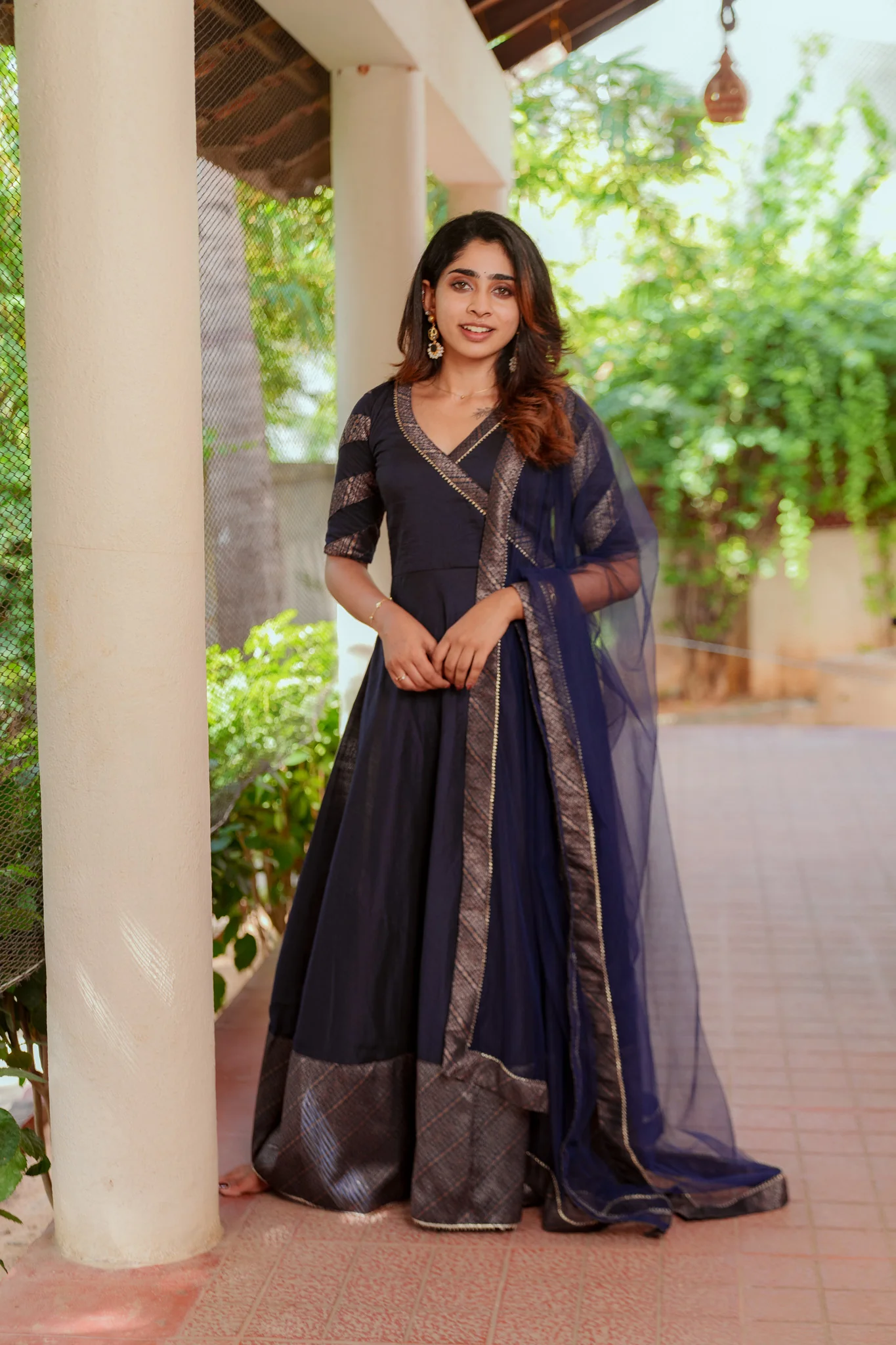 Anjana Navy Dress - Image 7