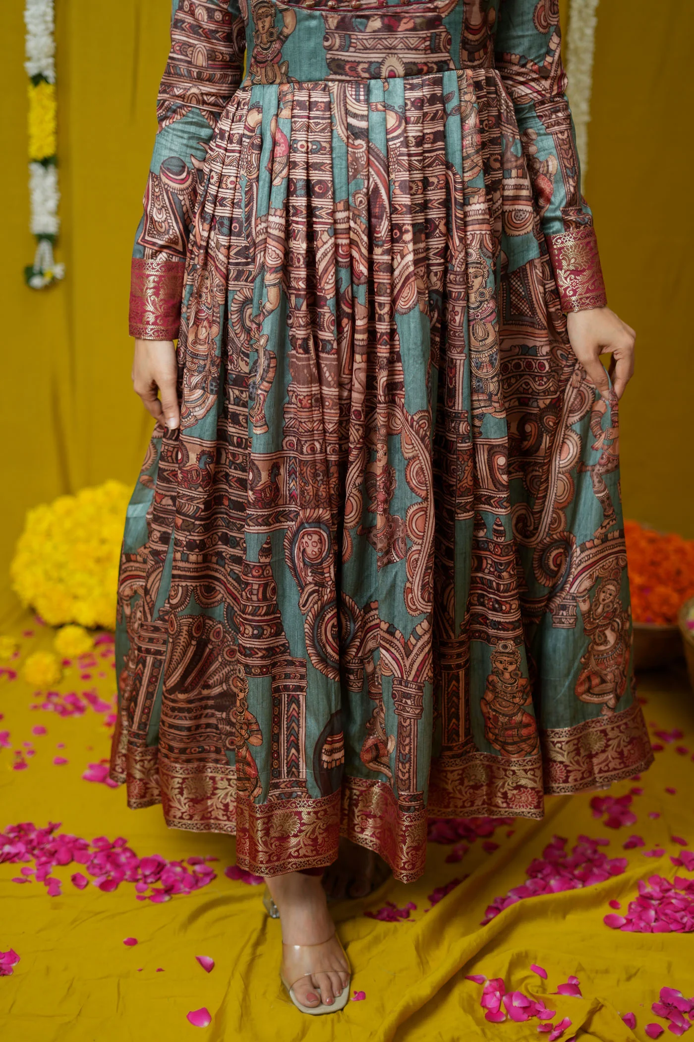 Anvi Teal Maxi Dress (Set of 2) - Image 12