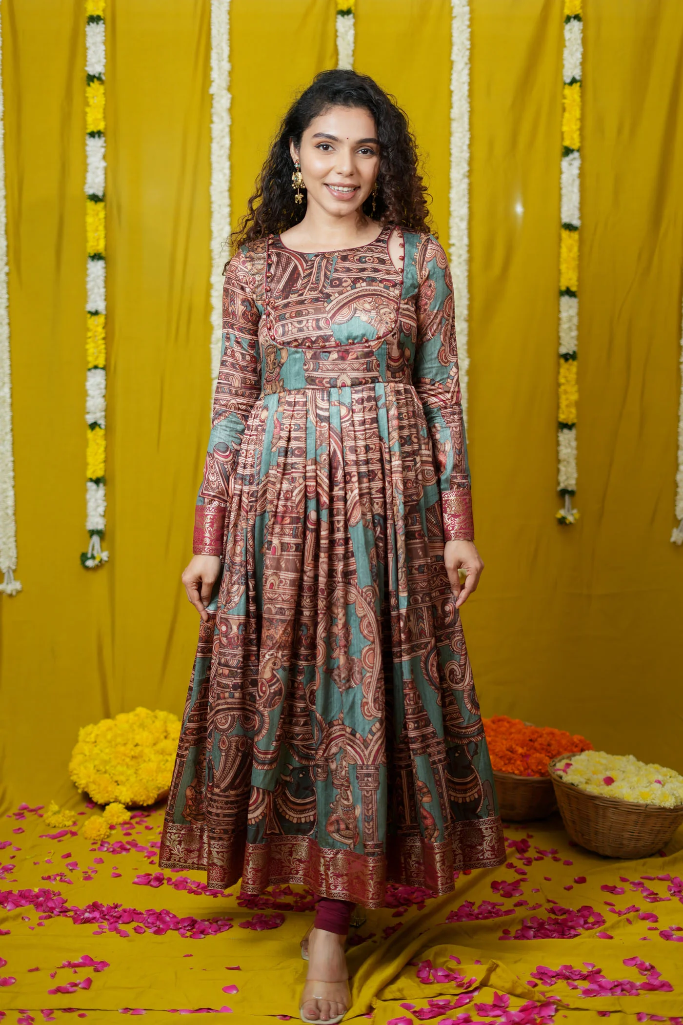 Anvi Teal Maxi Dress (Set of 2) - Image 13