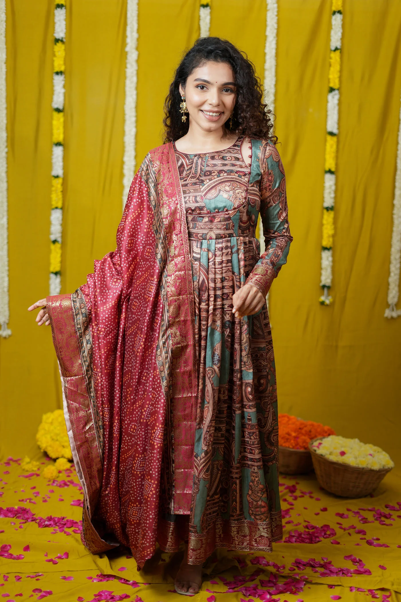 Anvi Teal Maxi Dress (Set of 2) - Image 14