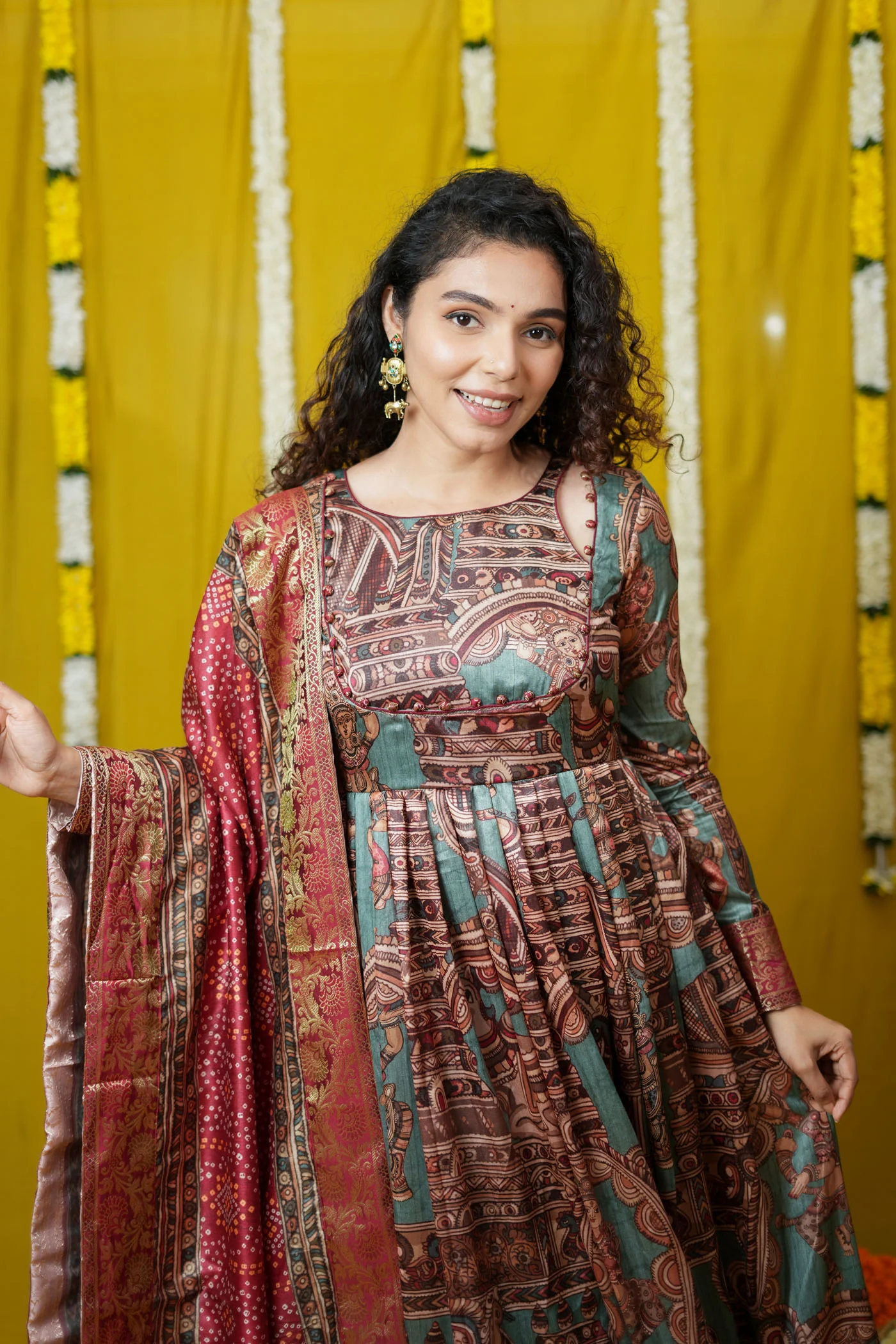 Anvi Teal Maxi Dress (Set of 2) - Image 4