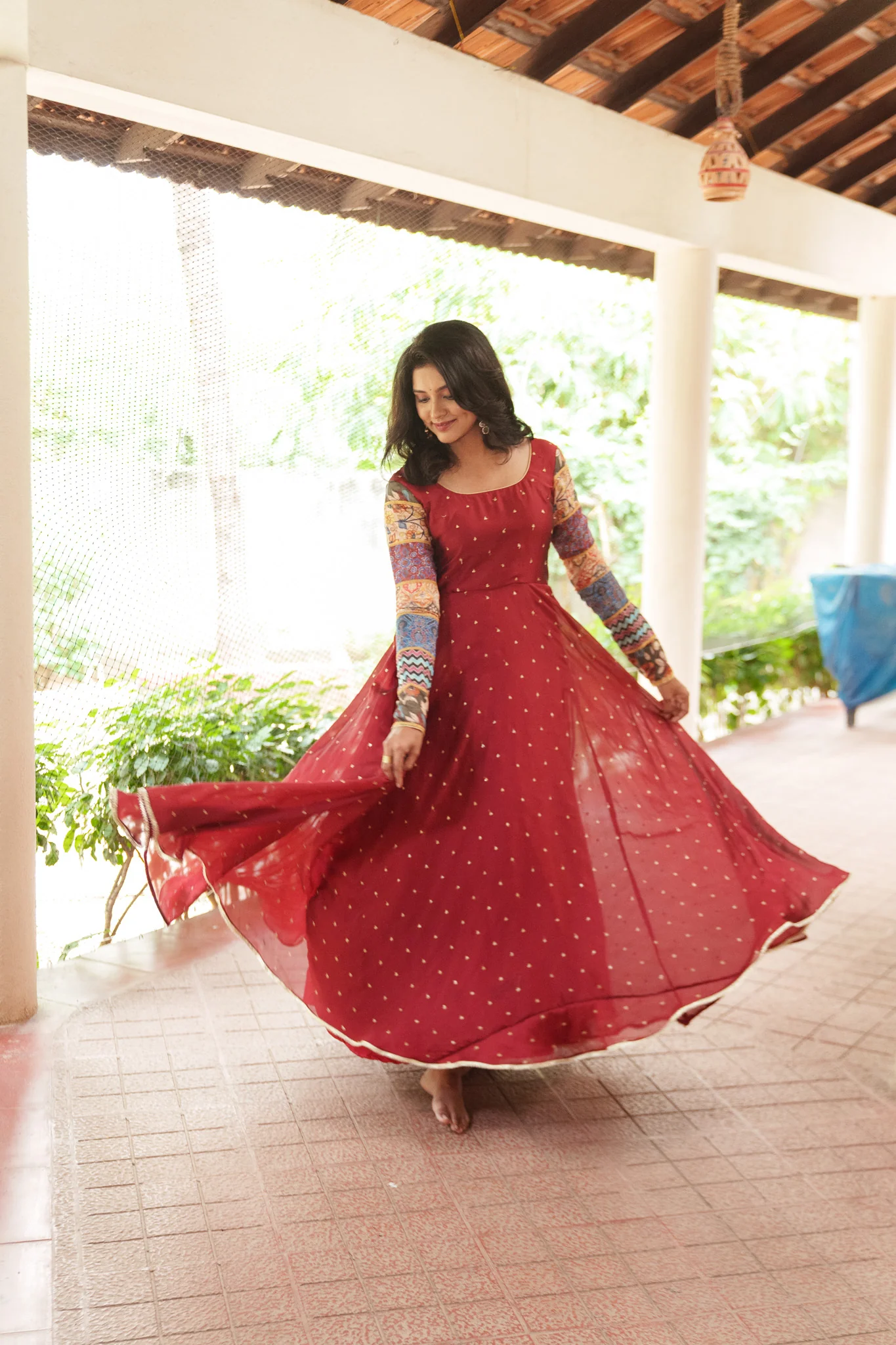Aparna Maroon Dress