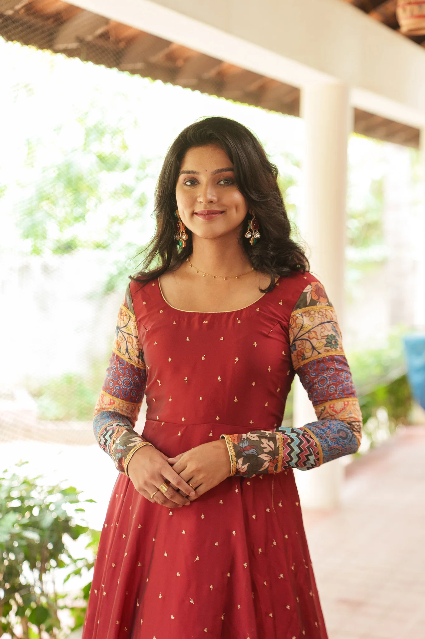 Aparna Maroon Dress - Image 16
