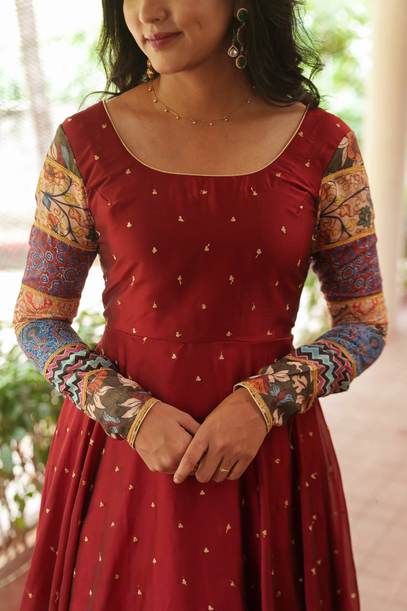 Aparna Maroon Dress - Image 17