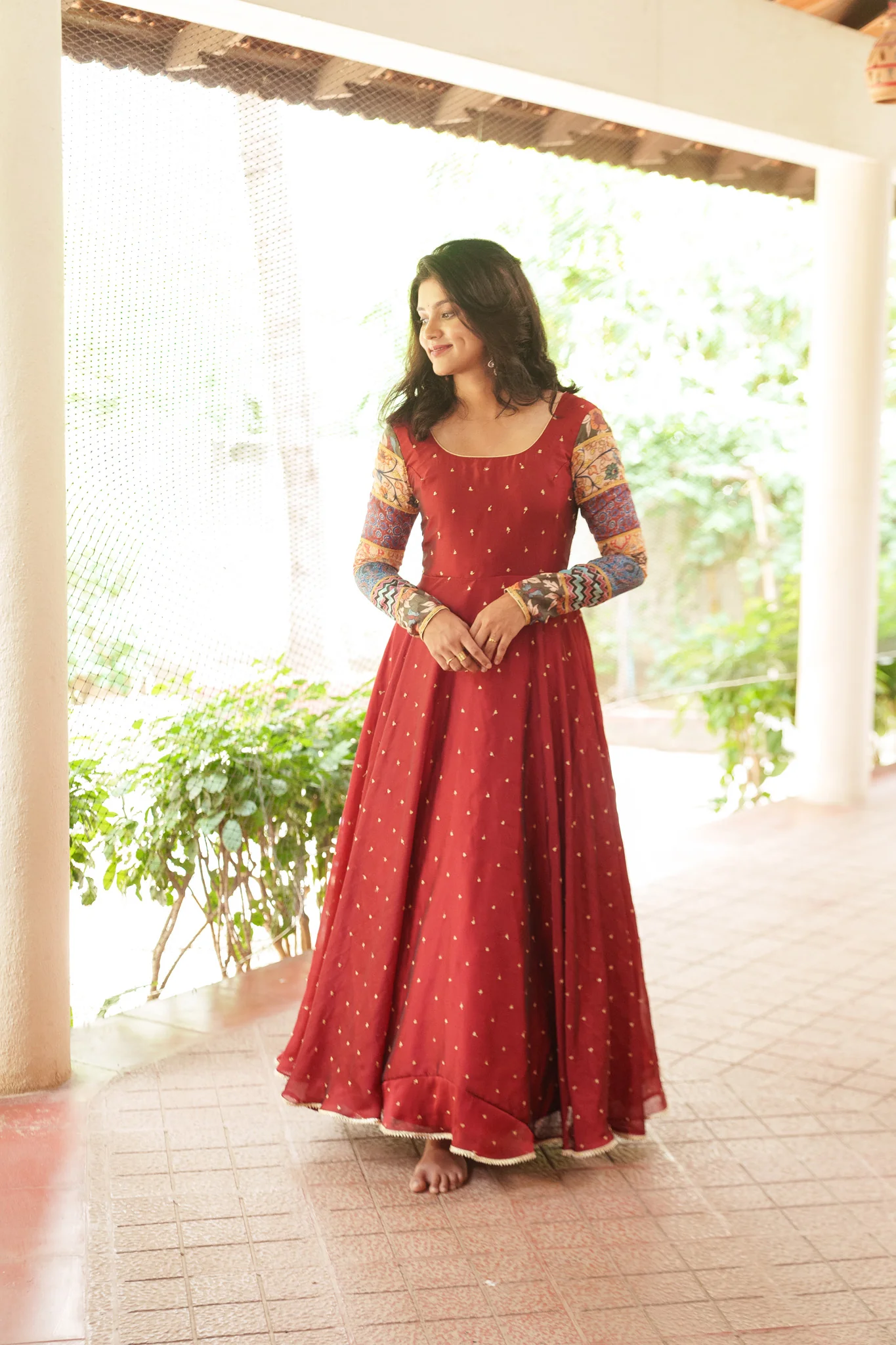 Aparna Maroon Dress - Image 3