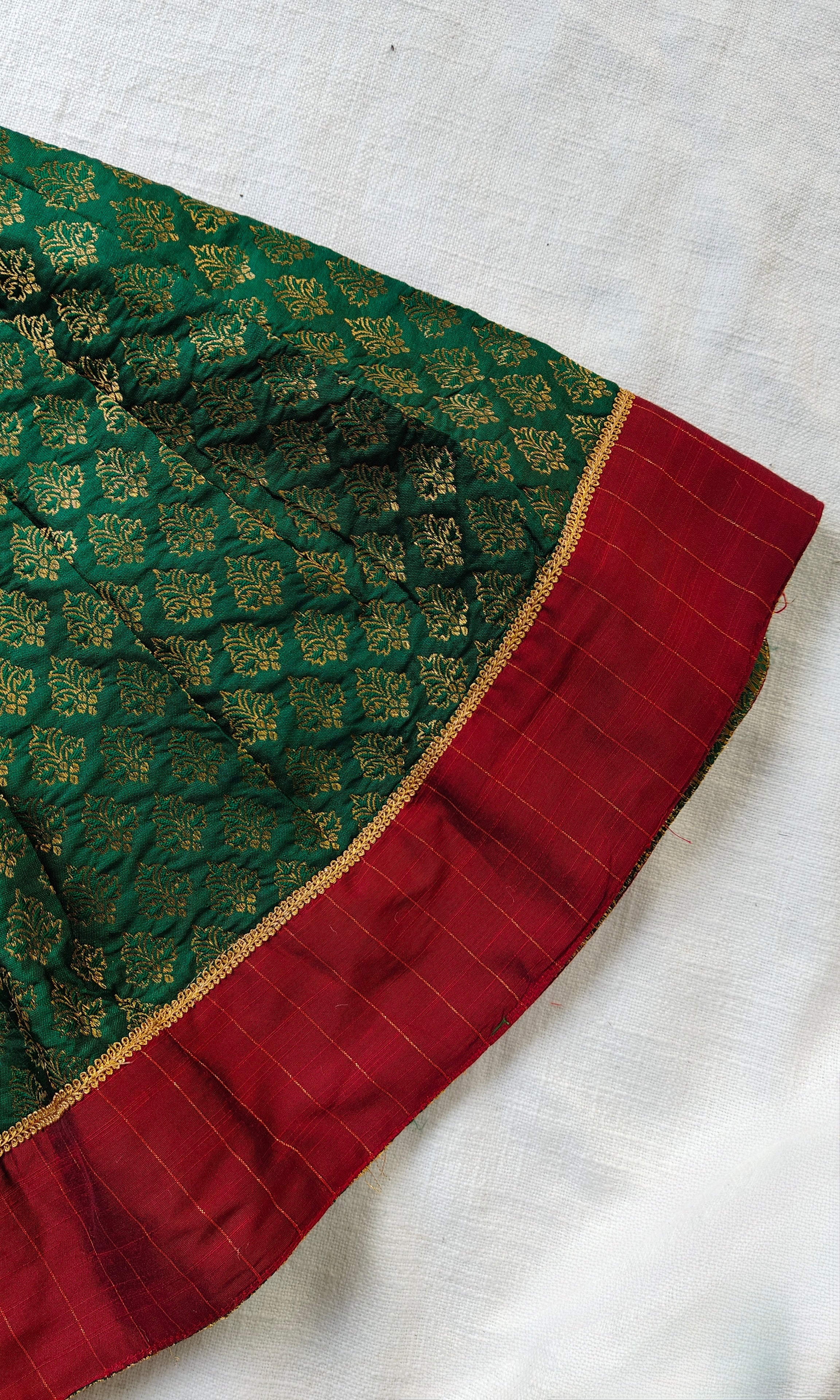 Athira Green & Maroon frock Mini - Image 4