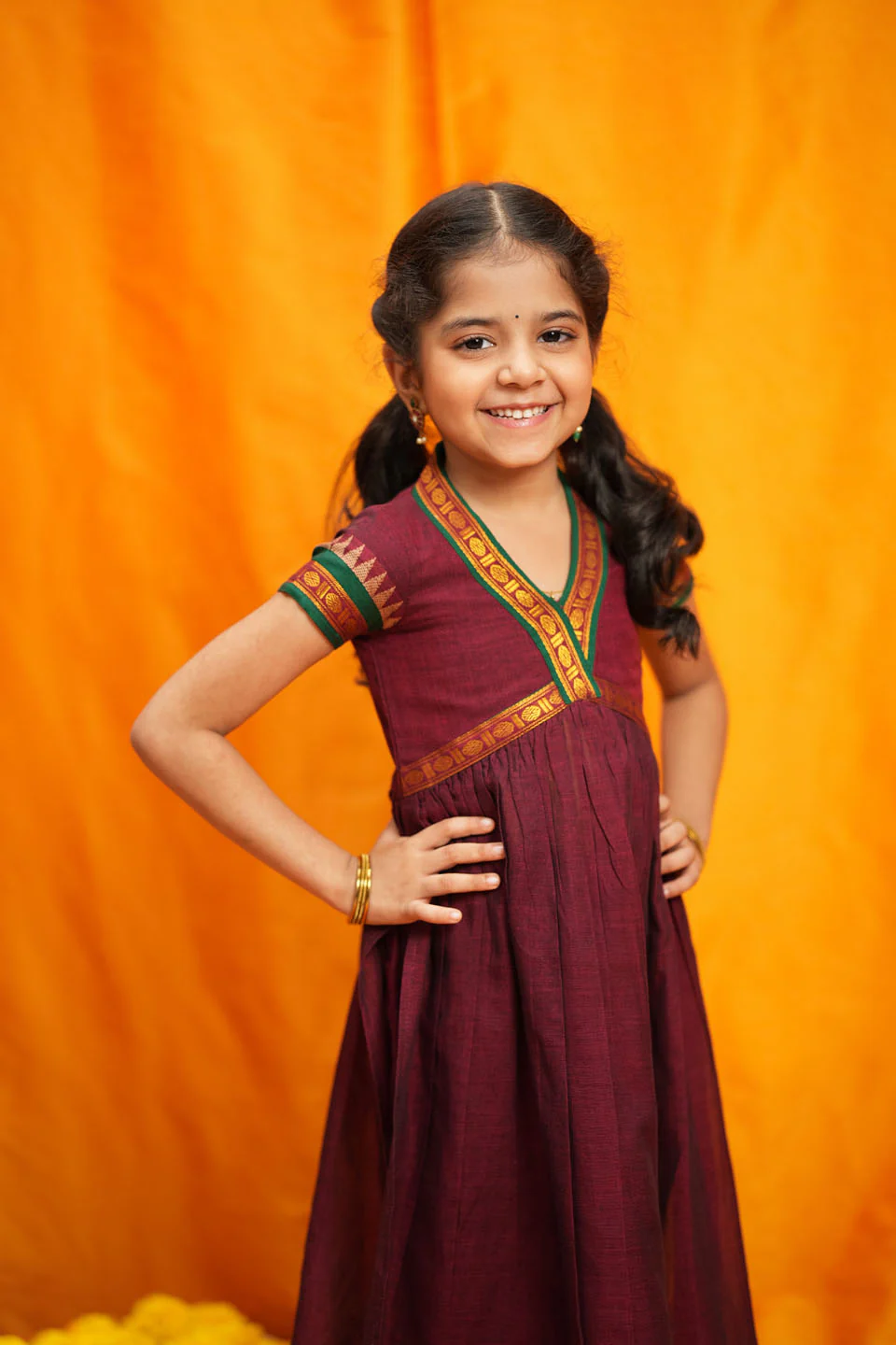 Avanti Maroon Kids Anarkali Mini - Image 6