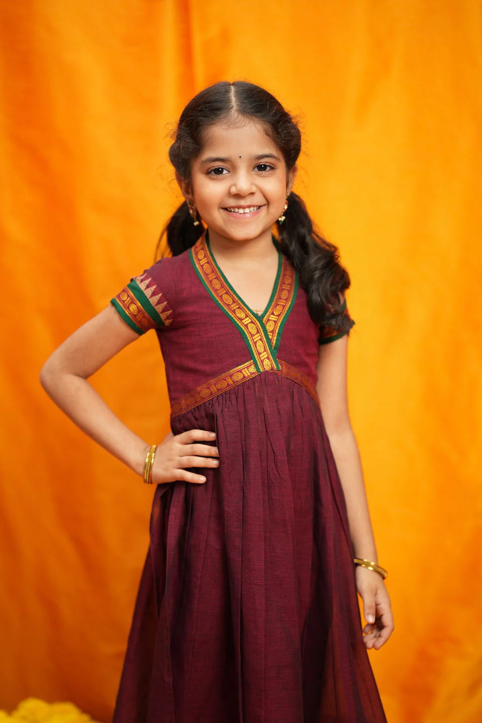 Avanti Maroon Kids Anarkali Mini - Image 7