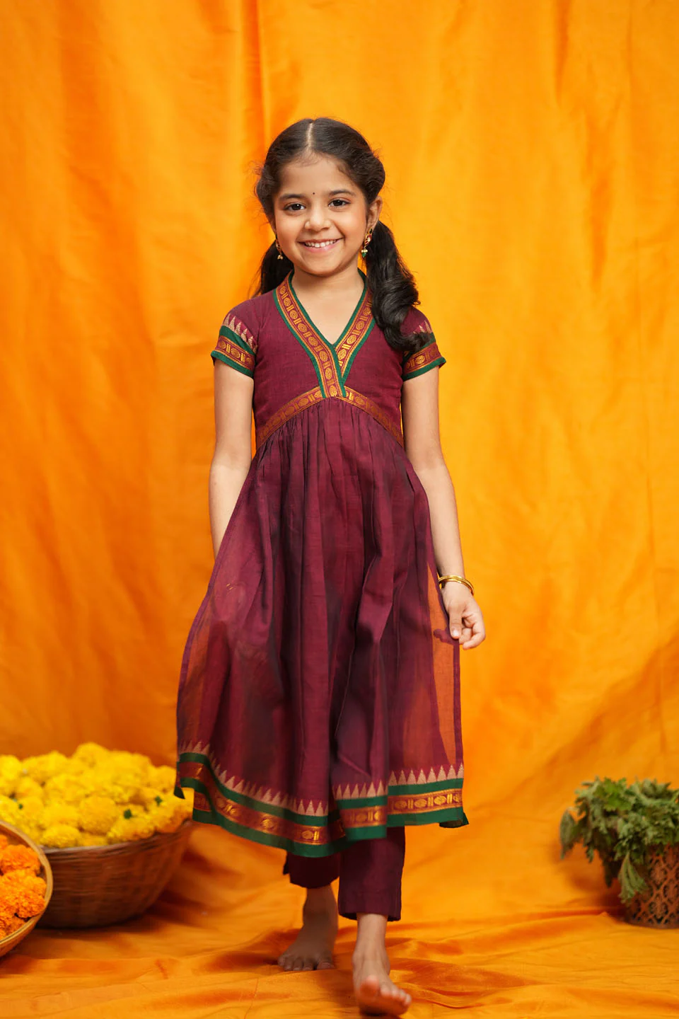 Avanti Maroon Kids Anarkali Mini - Image 5