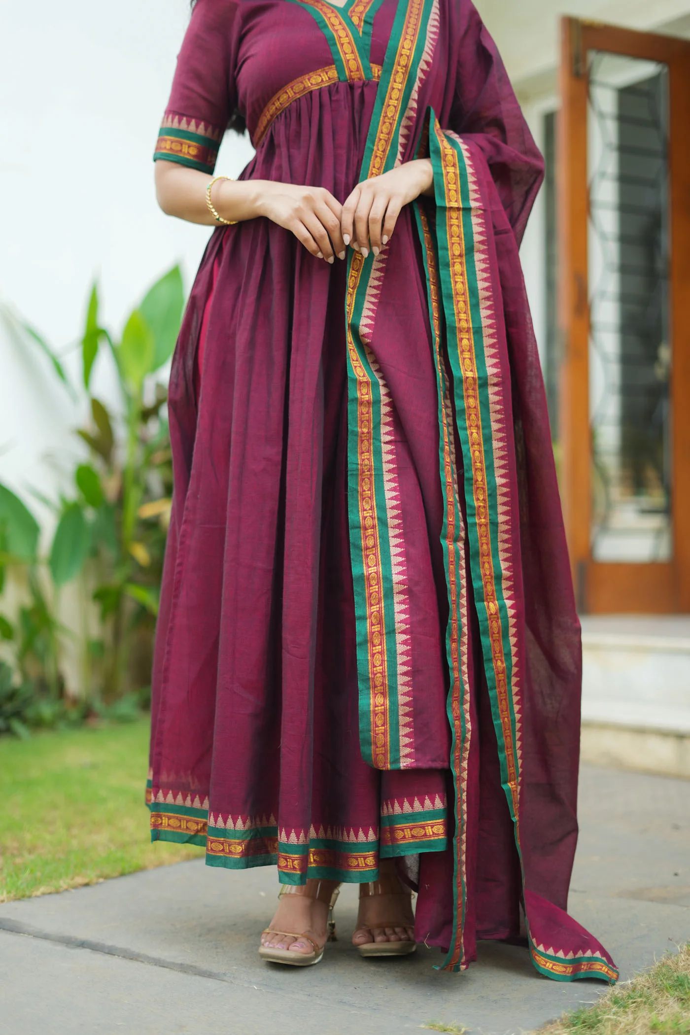 Avanti Maroon Anarkali Kurta Set - Image 7
