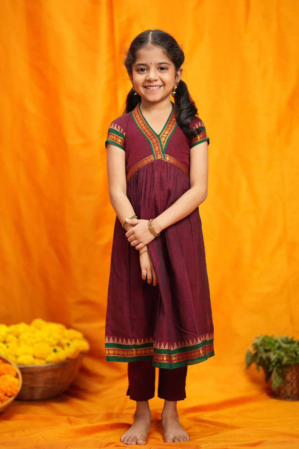 Avanti Maroon Kids Anarkali Mini - Image 8
