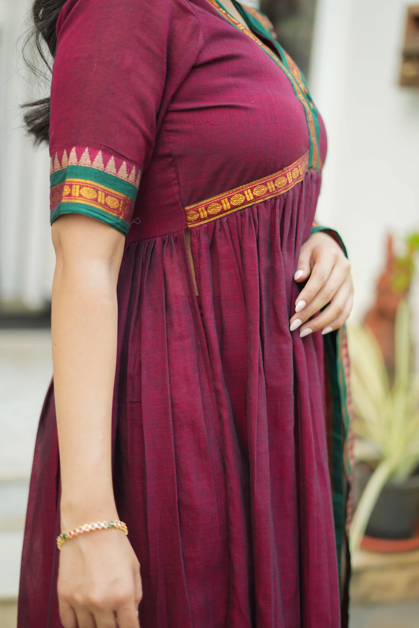 Avanti Maroon Anarkali Kurta Set - Image 6