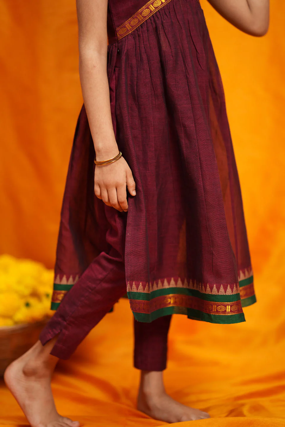 Avanti Maroon Kids Anarkali Mini - Image 9
