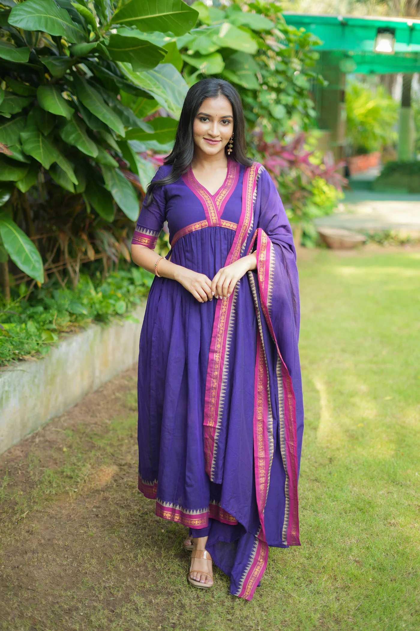 Avanti Royal Purple Anarkali Kurta Set - Image 3