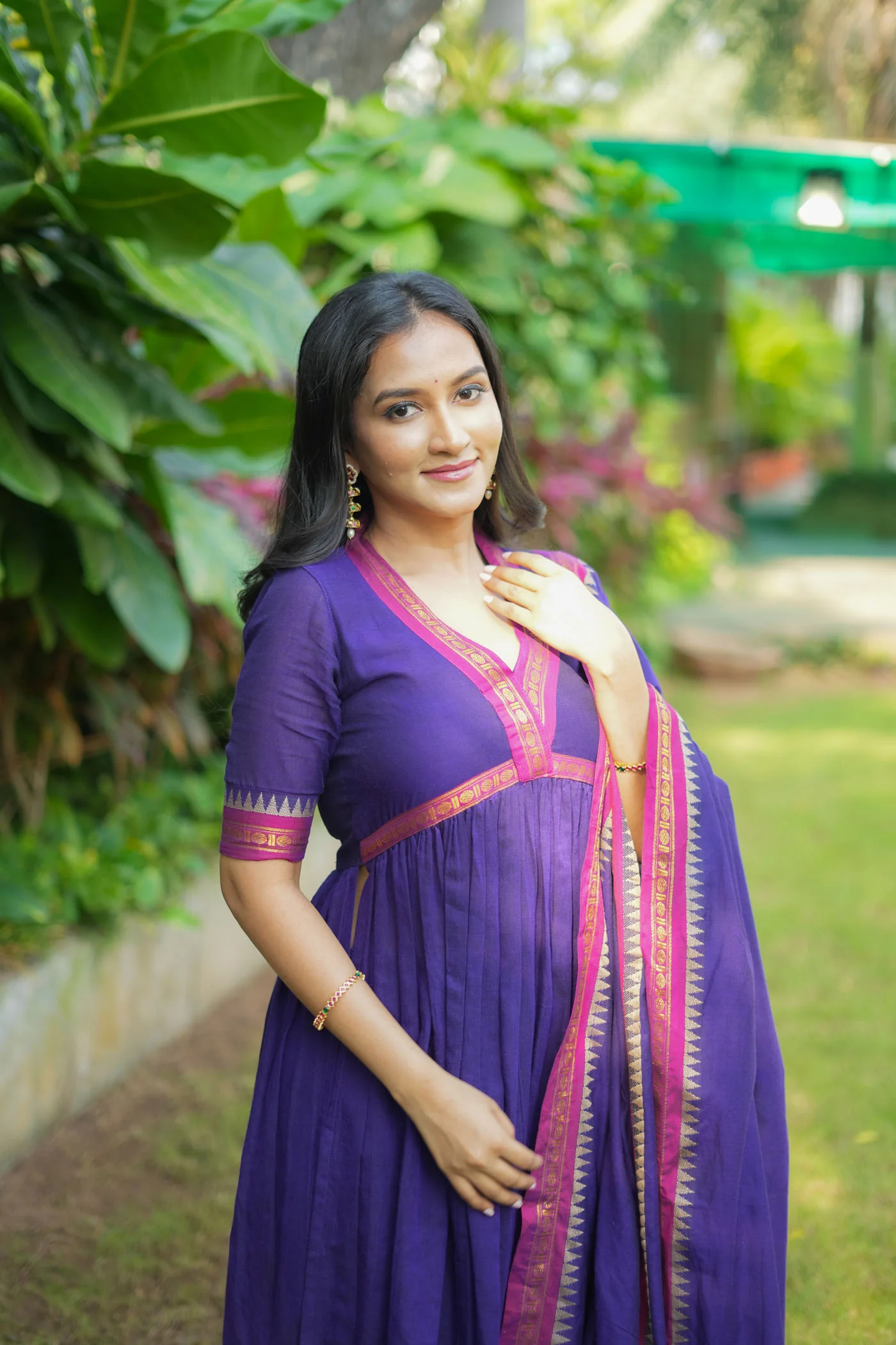 Avanti Royal Purple Anarkali Kurta Set - Image 5