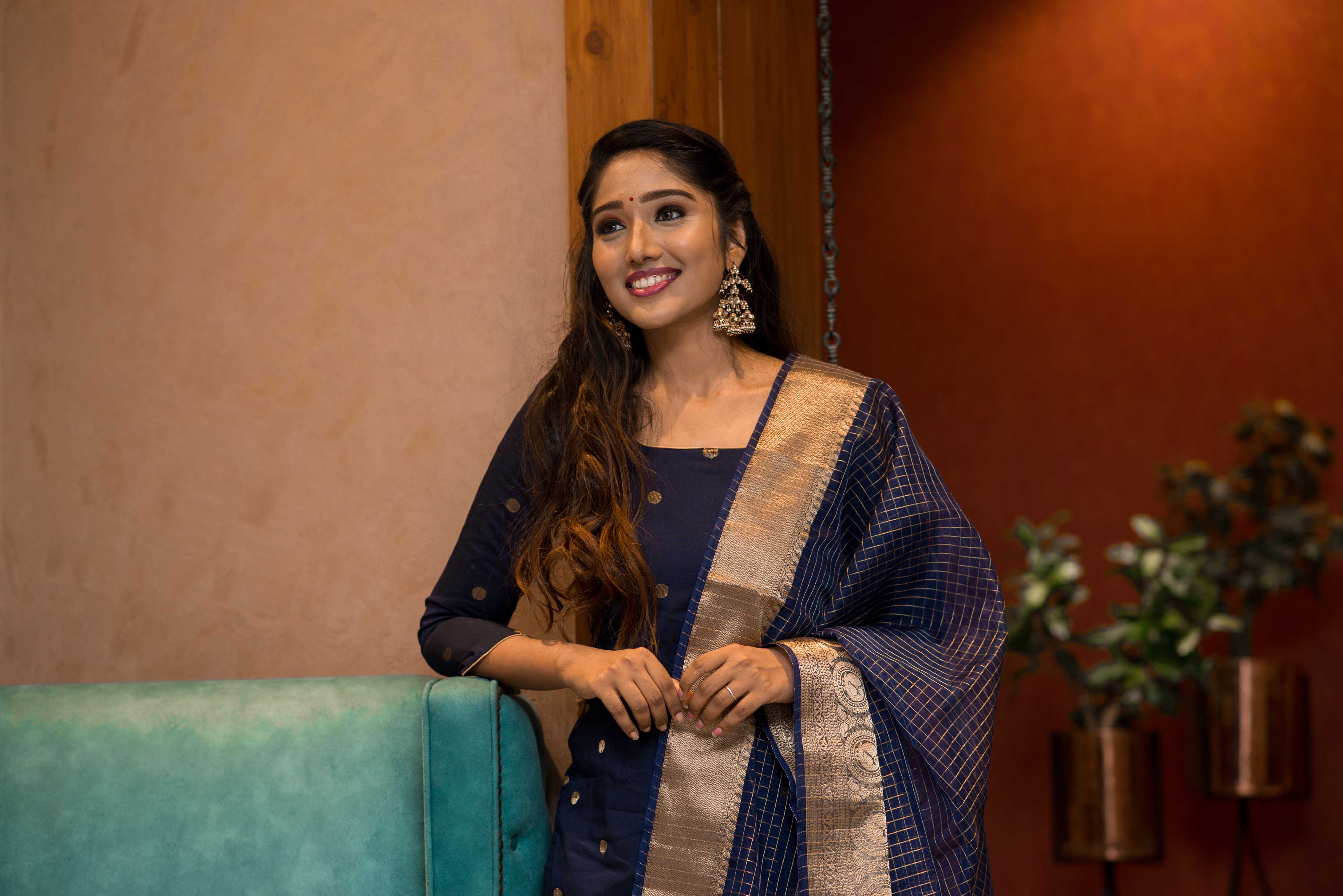 Saatvika Navy Blue - Image 3