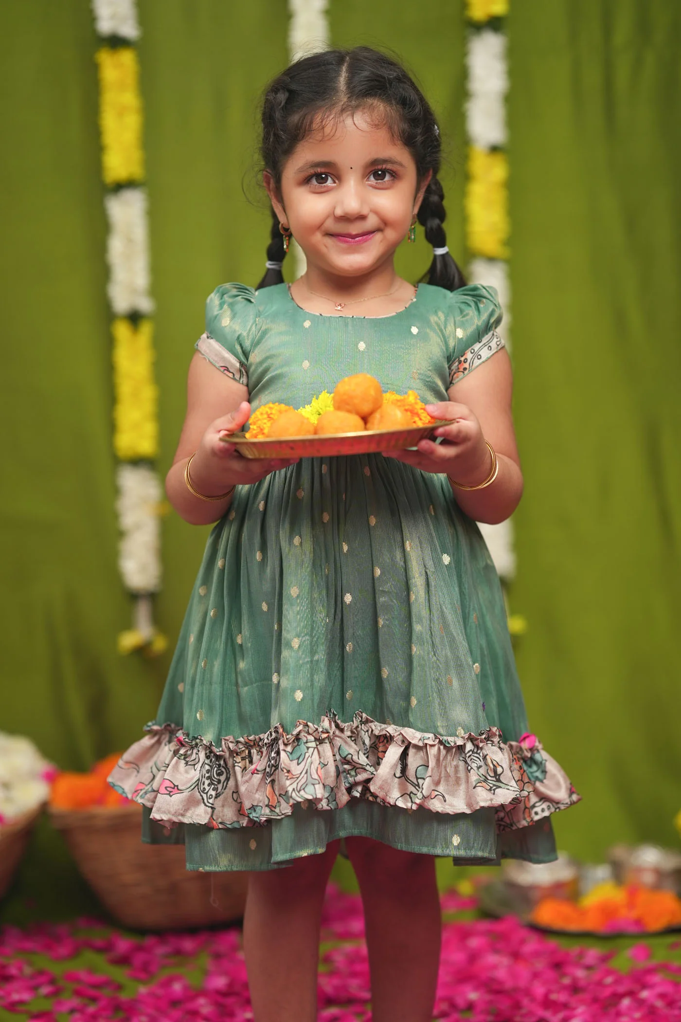Charita Pastel green Frock Mini