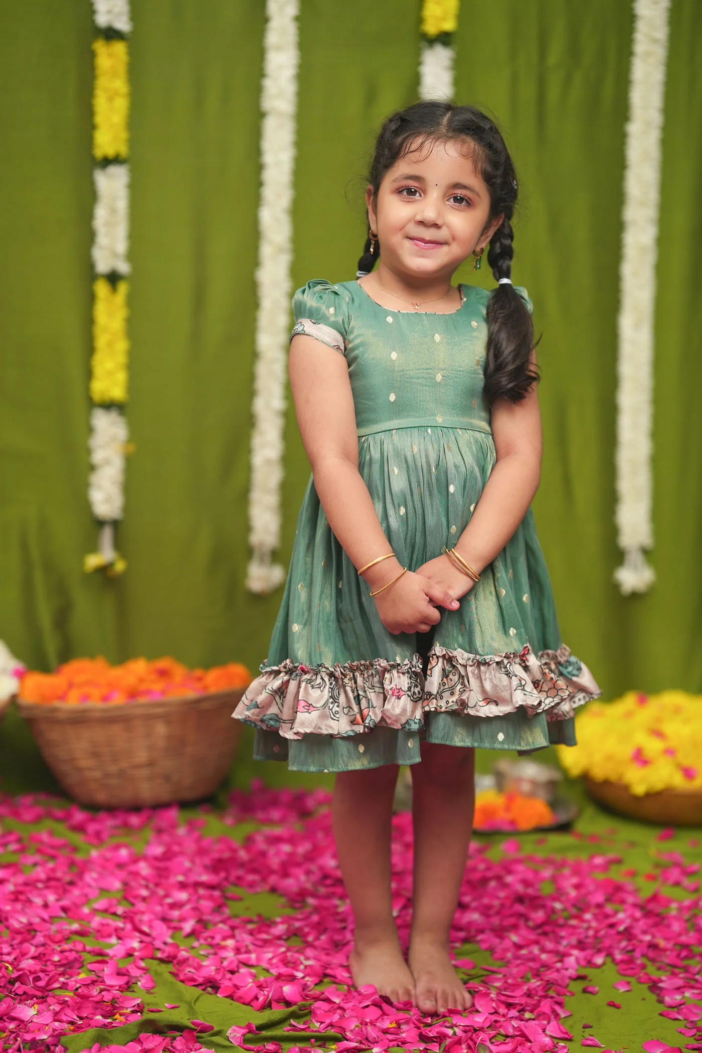 Charita Pastel green Frock Mini - Image 14