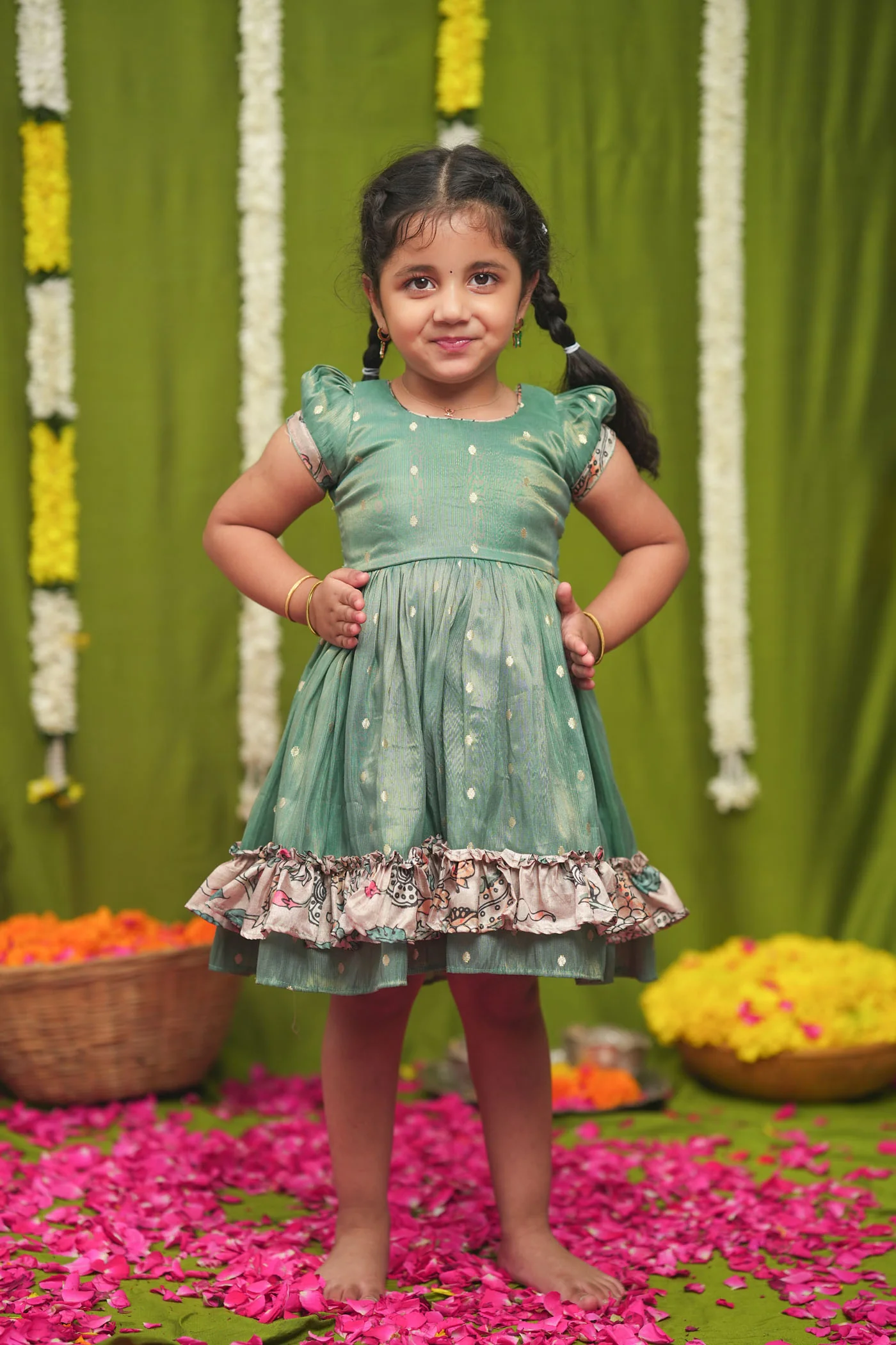 Charita Pastel green Frock Mini - Image 16