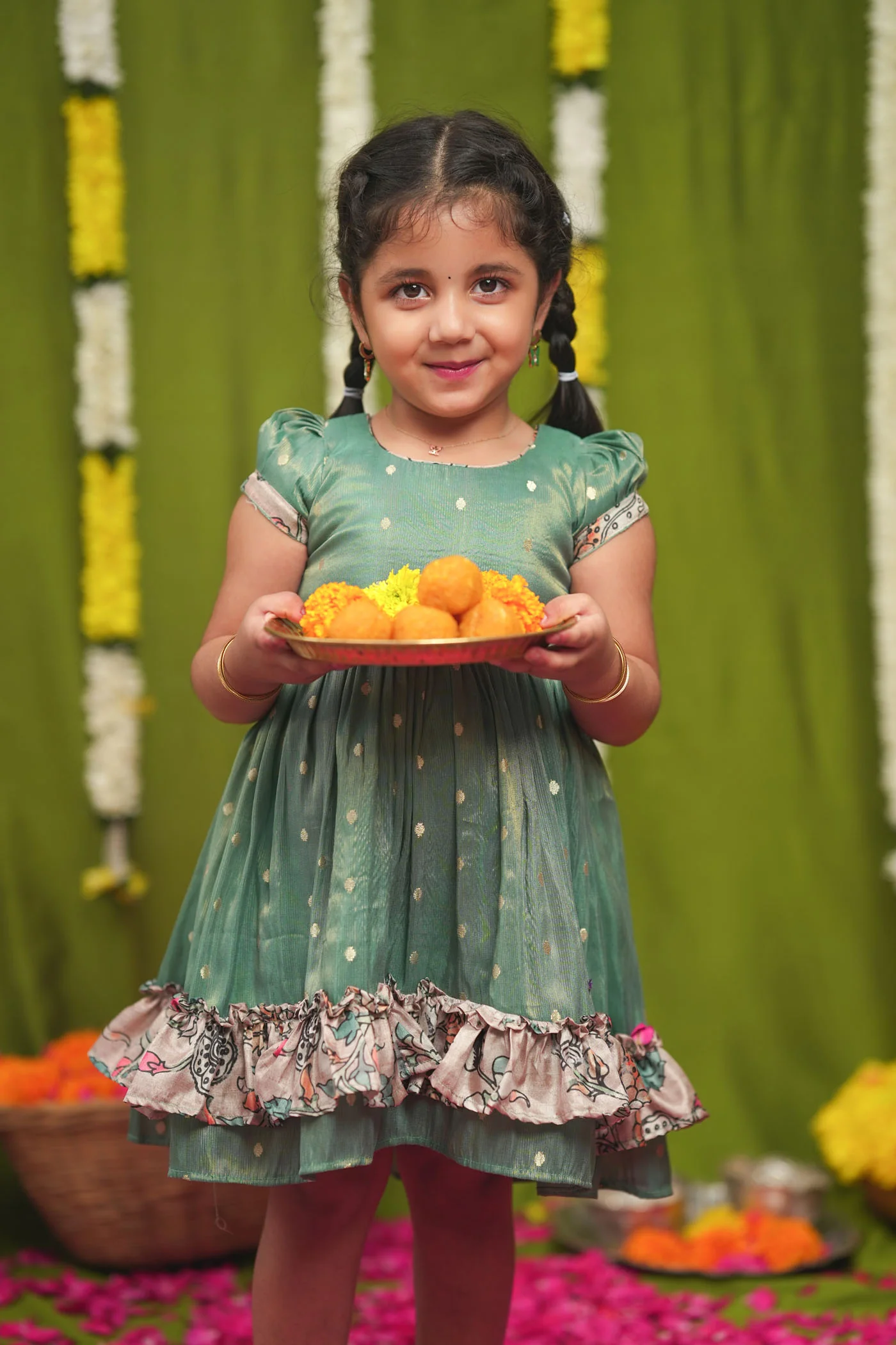 Charita Pastel green Frock Mini - Image 17