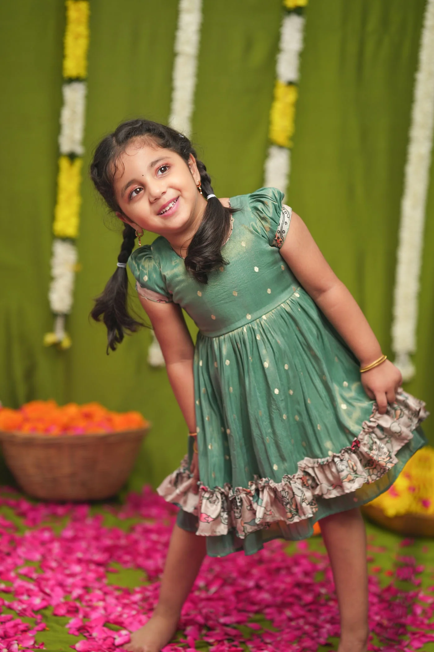 Charita Pastel green Frock Mini - Image 7