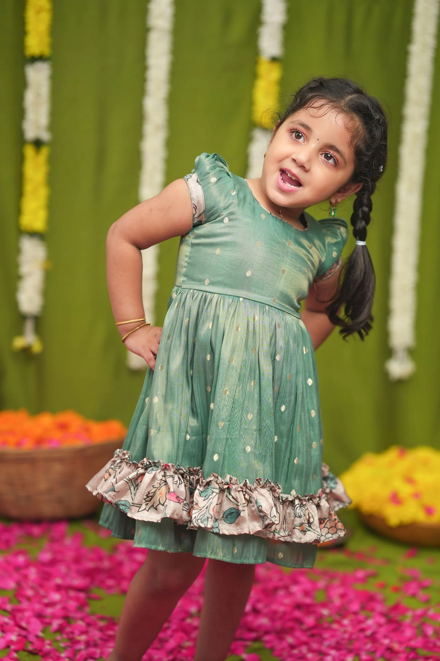 Charita Pastel green Frock Mini - Image 9