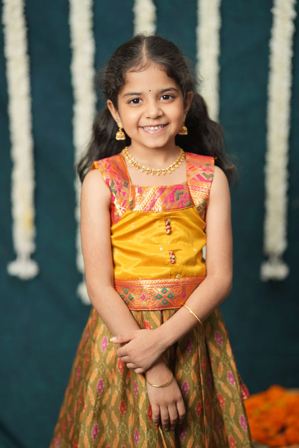 Cynthia Mustard Yellow Lehenga Mini - Image 6