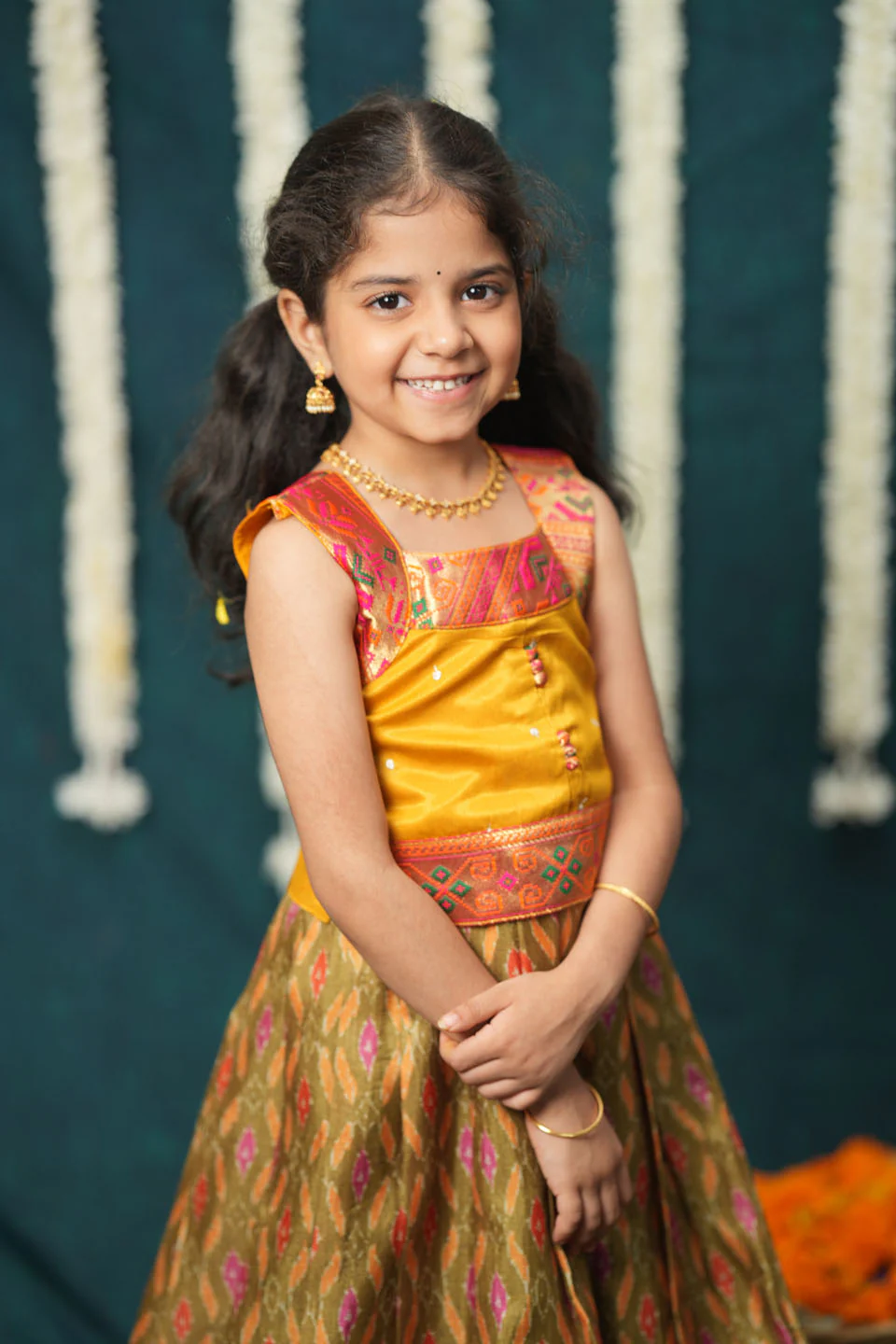 Cynthia Mustard Yellow Lehenga Mini - Image 7