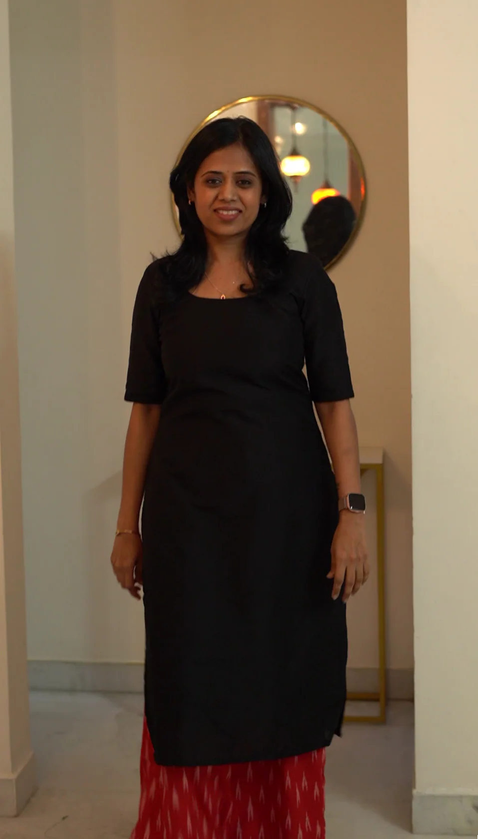 Daisy Black and Red Kurti Set - Image 4