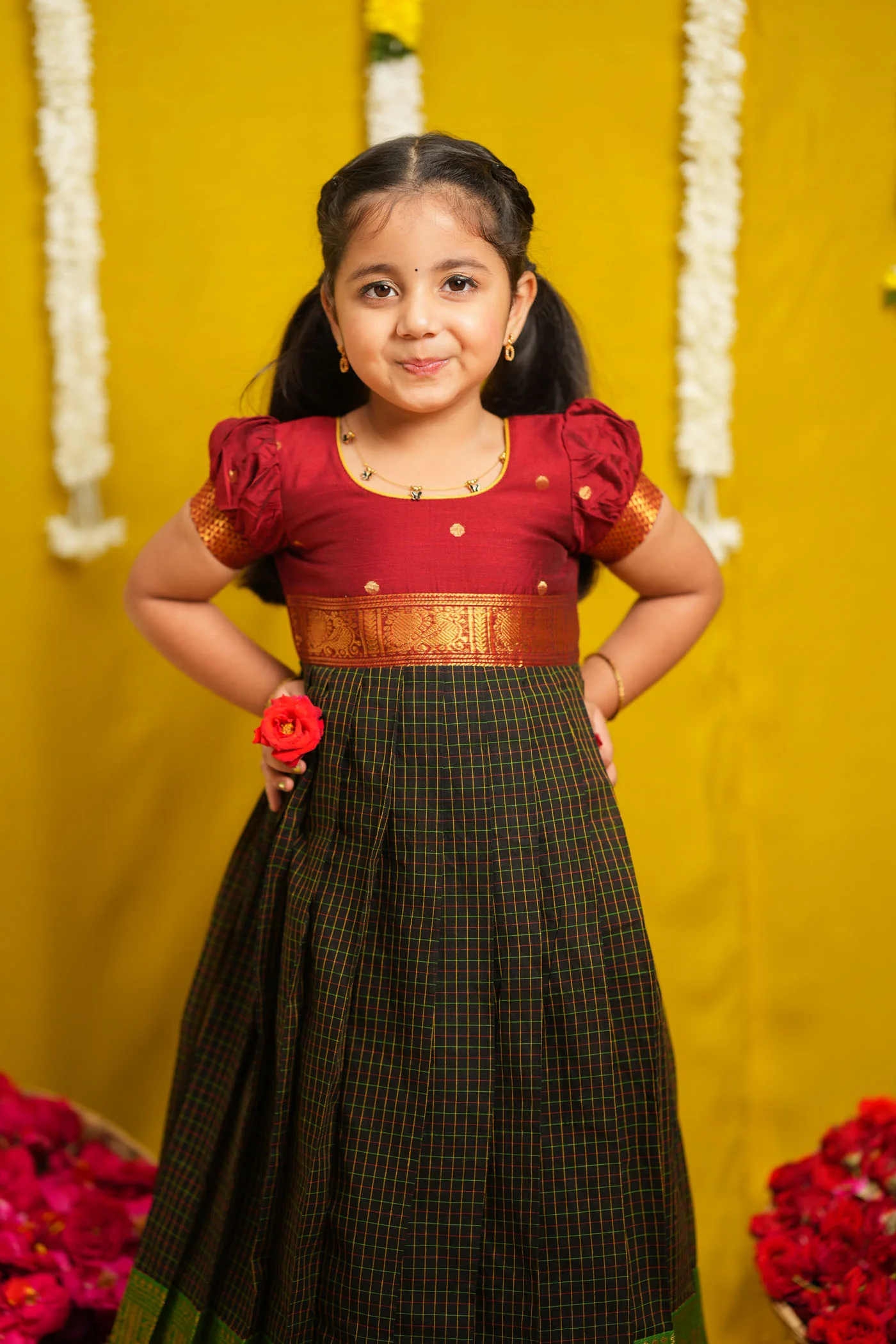 Daksha Black Checks Mom & Me - Image 12