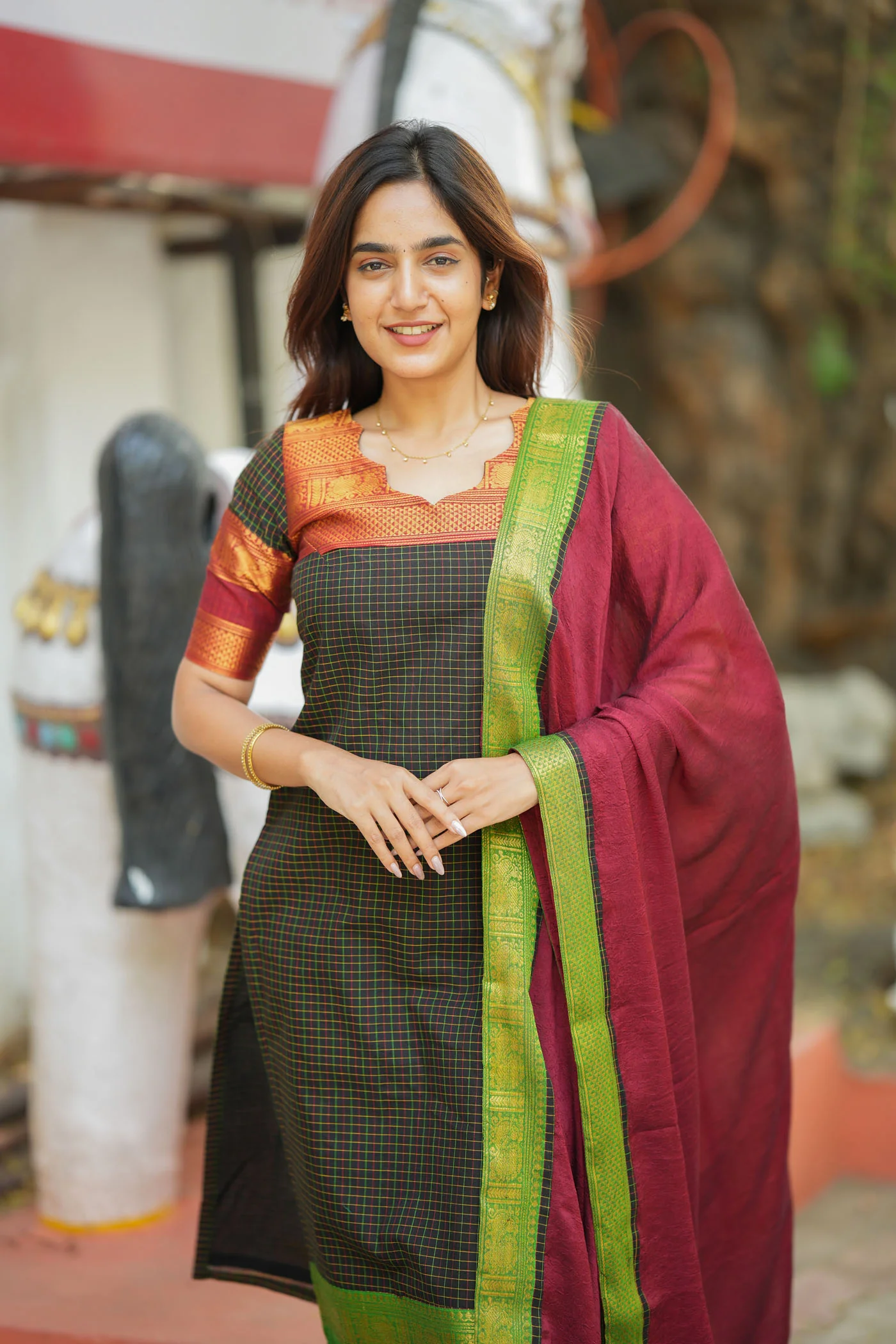 Daksha Black Checks Mom & Me - Image 3