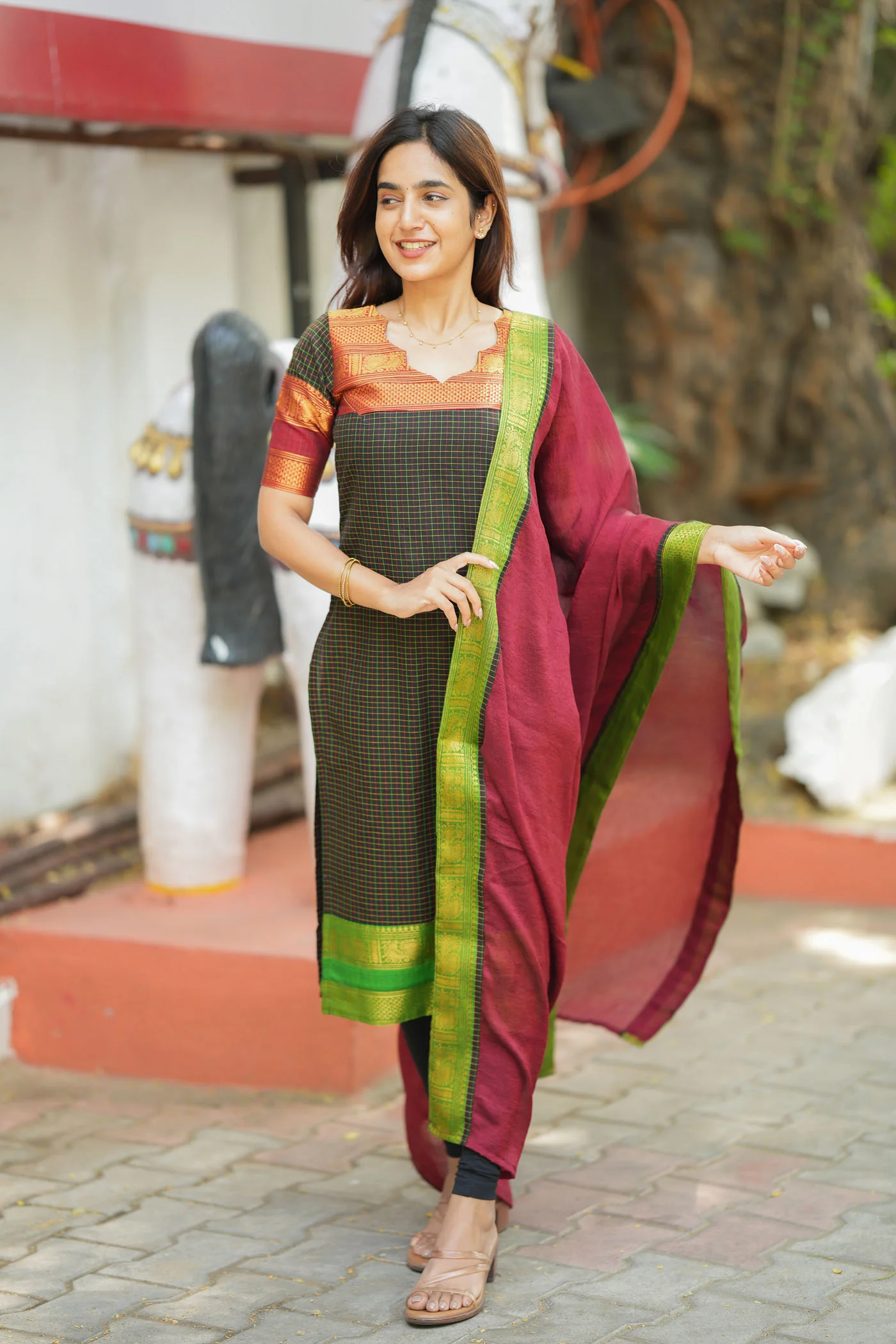 Daksha Black Checks Mom & Me - Image 6