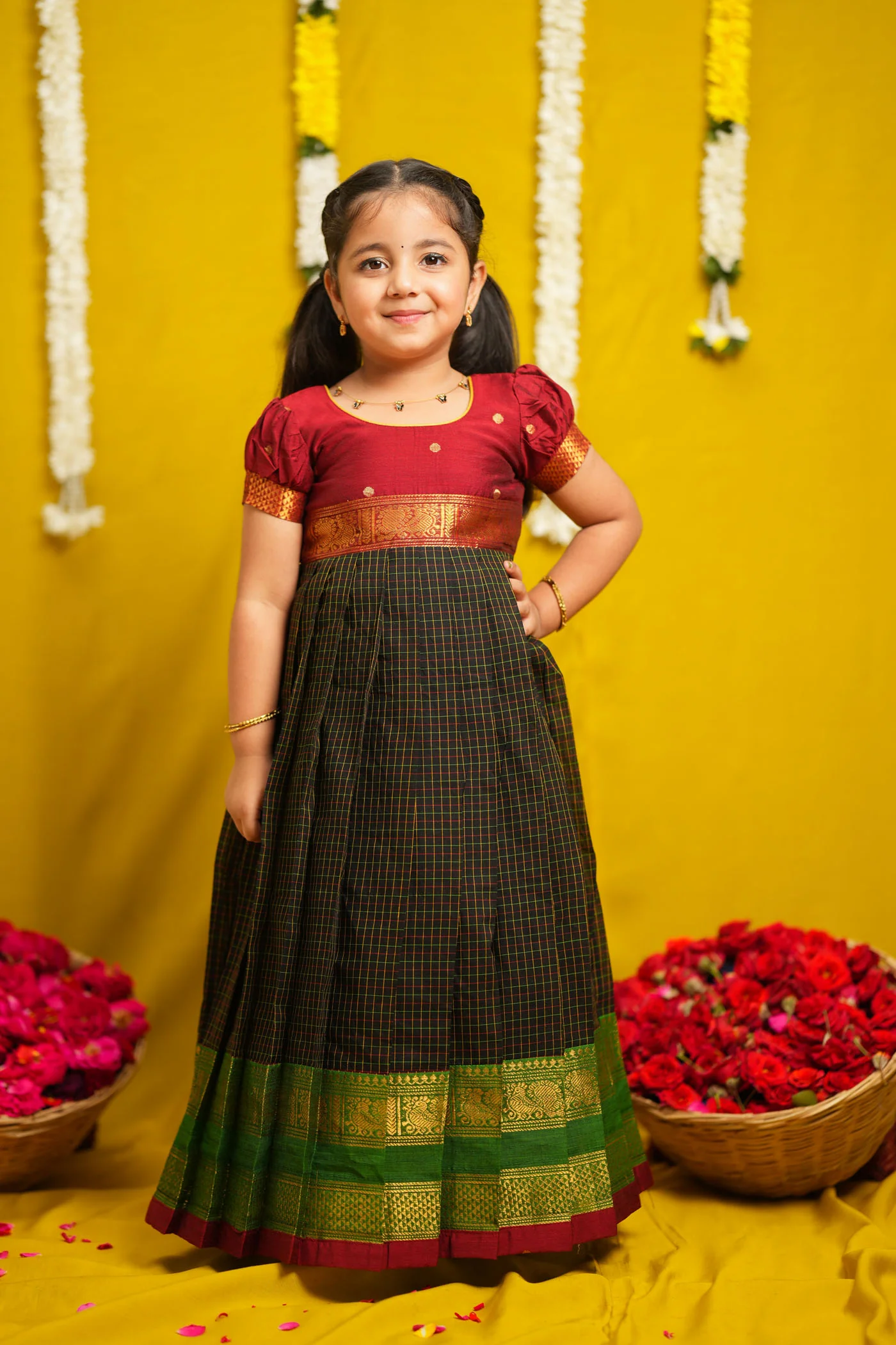 Daksha Black Checks Frock Mini - Image 2