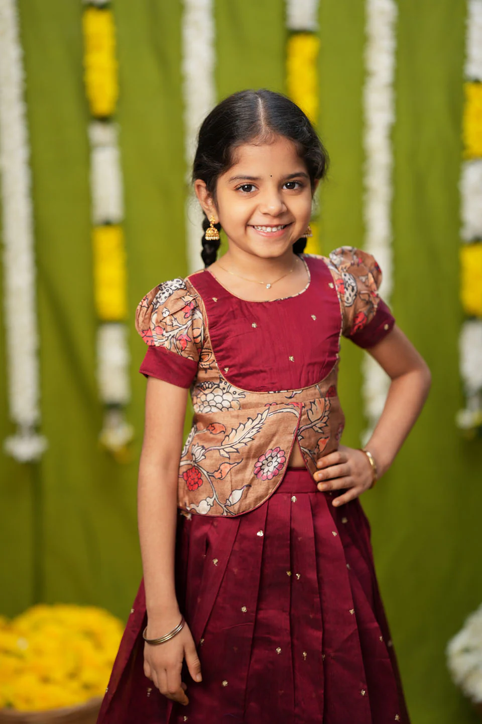 Darshini Red Peplum Top & Skirt Mini - Image 11