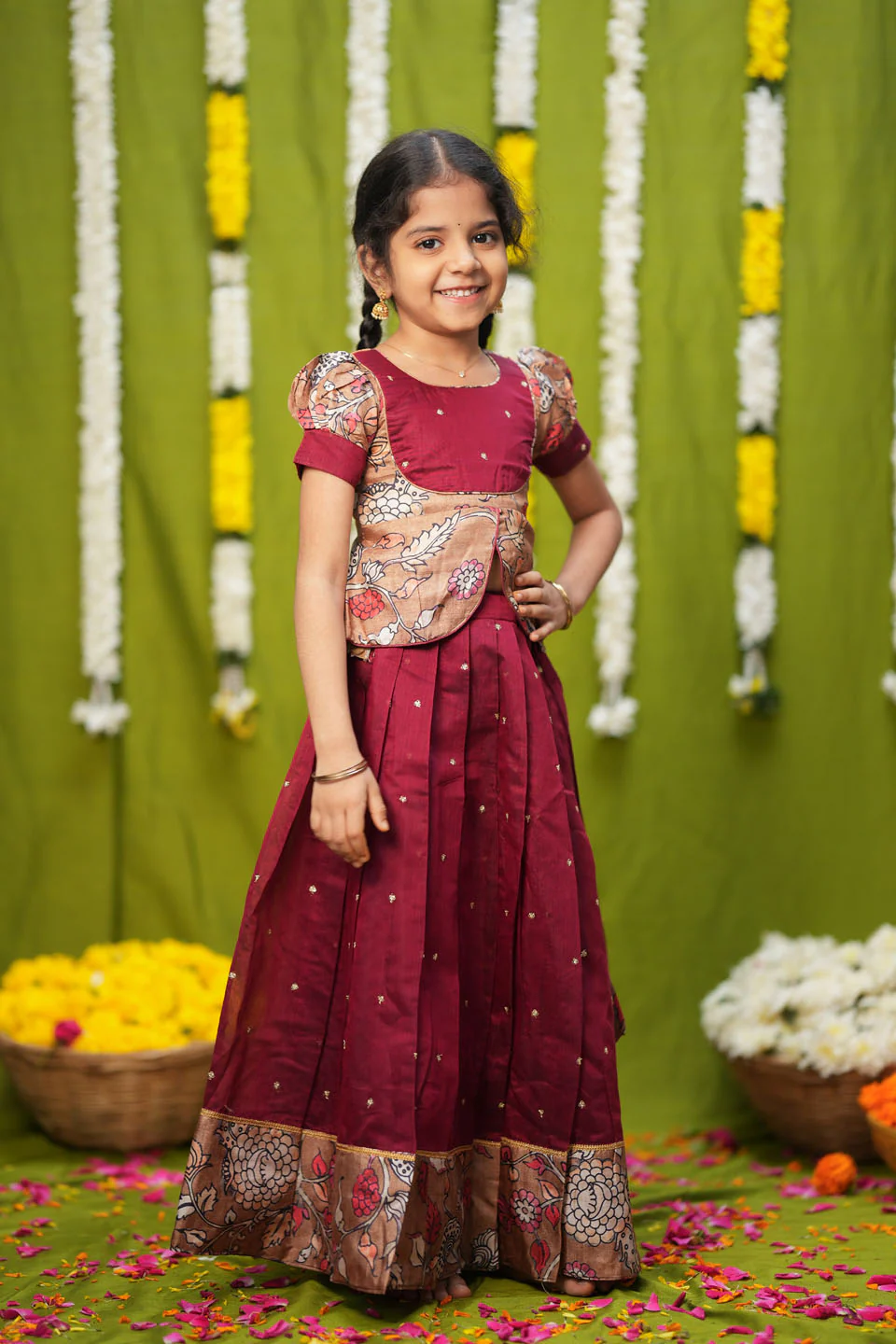Darshini Red Peplum Top & Skirt Mini - Image 2