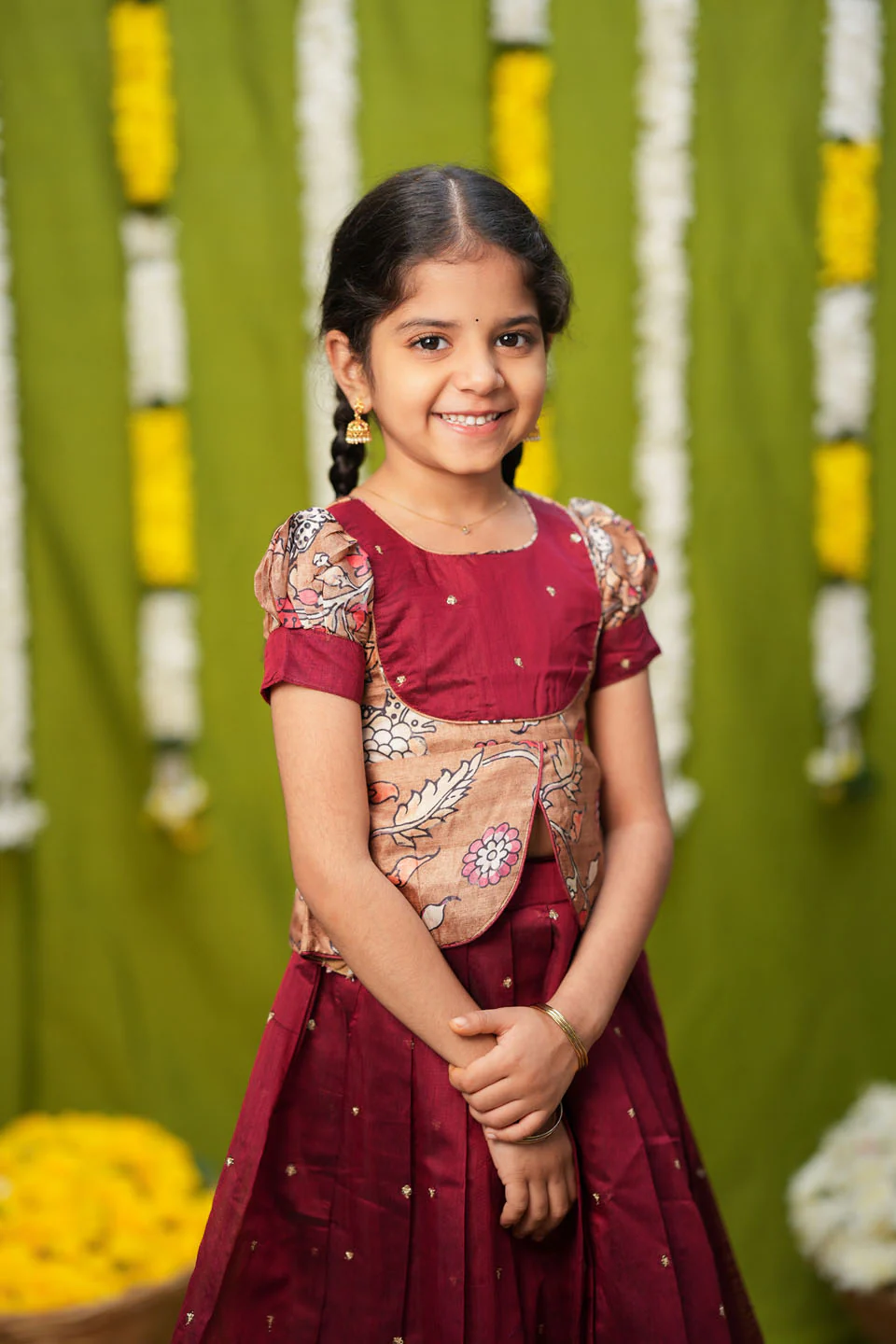 Darshini Red Peplum Top & Skirt Mini - Image 3