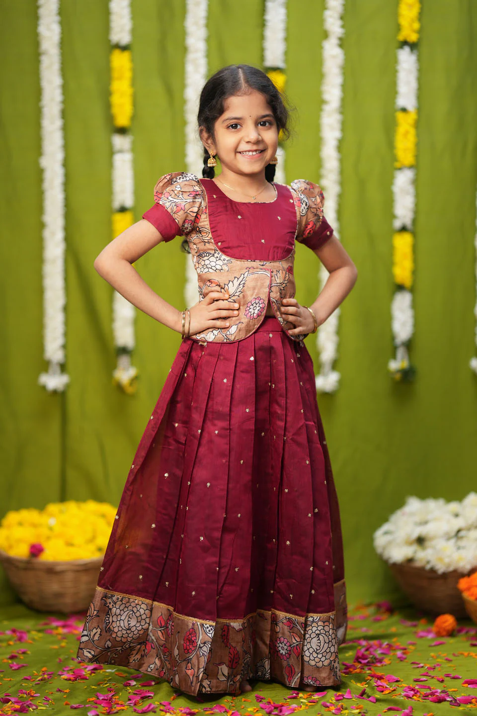 Darshini Red Peplum Top & Skirt Mini - Image 6