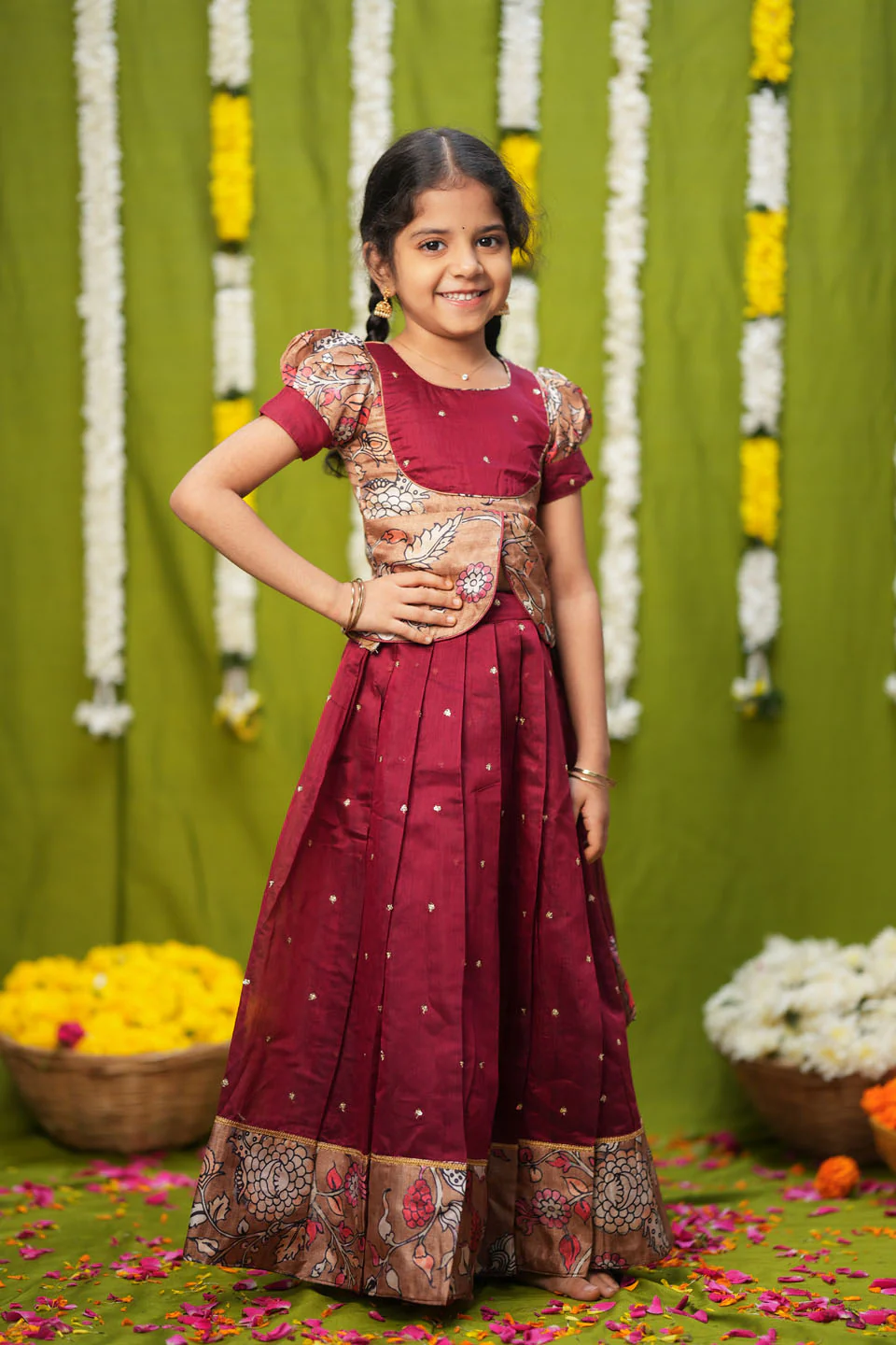Darshini Red Peplum Top & Skirt Mini - Image 7