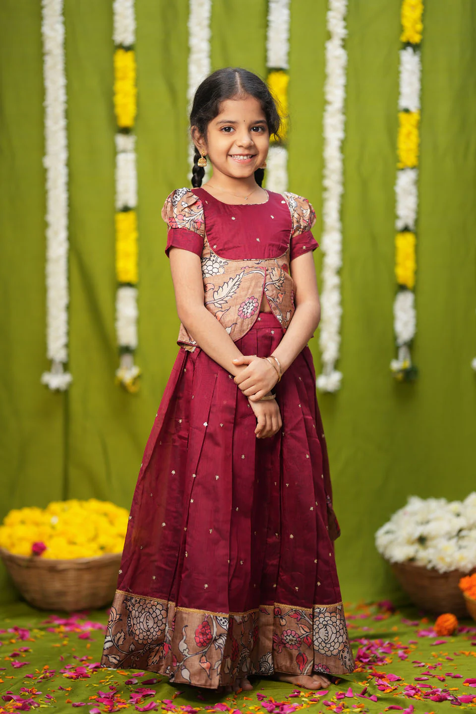 Darshini Red Peplum Top & Skirt Mini - Image 8
