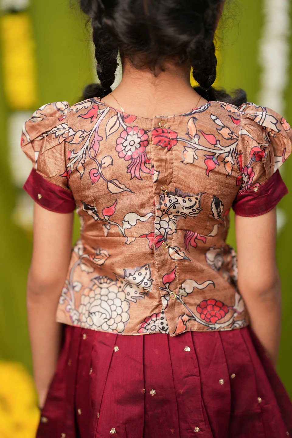Darshini Red Peplum Top & Skirt Mini - Image 9