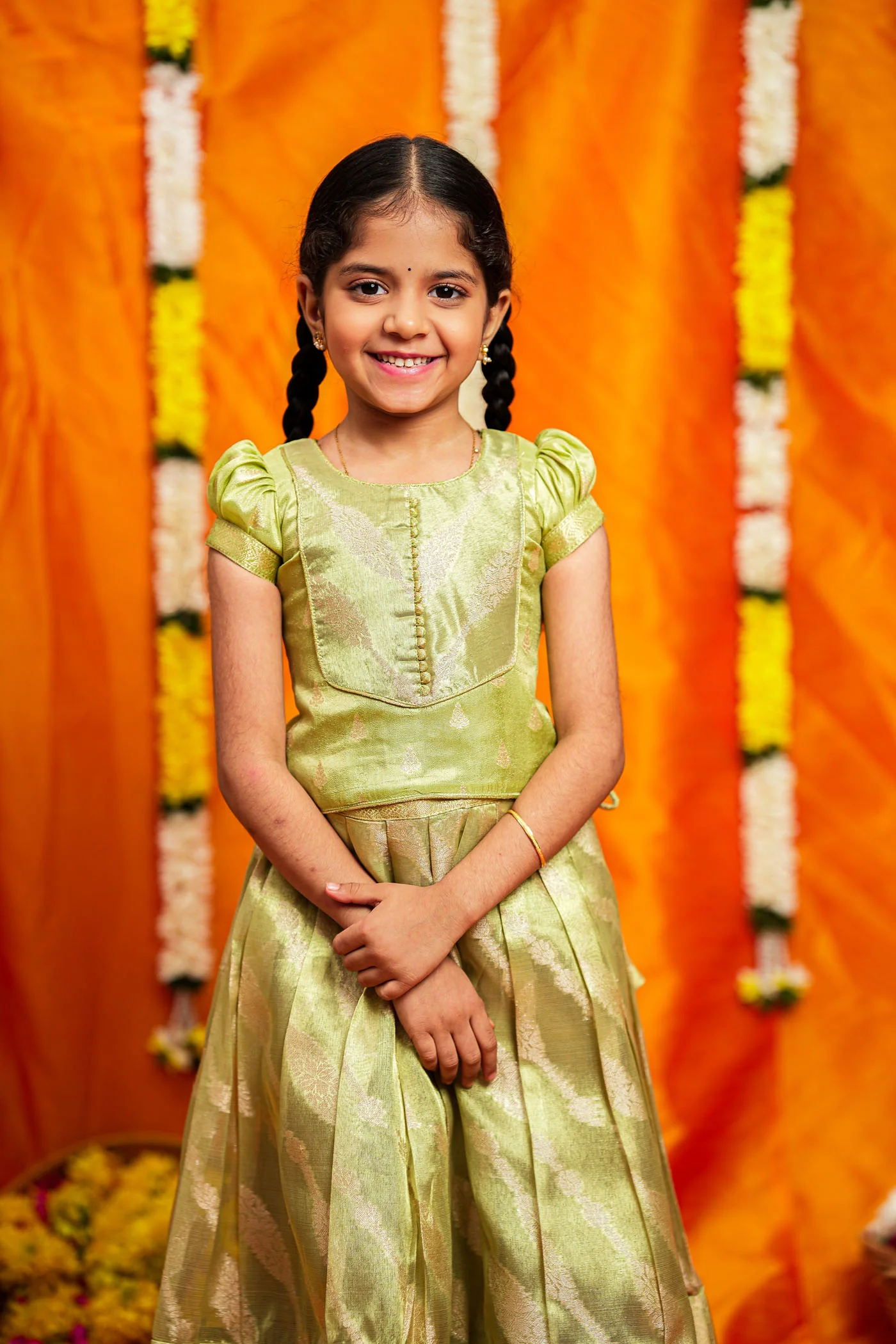 Aalaya Green organza lehenga mini - Image 10