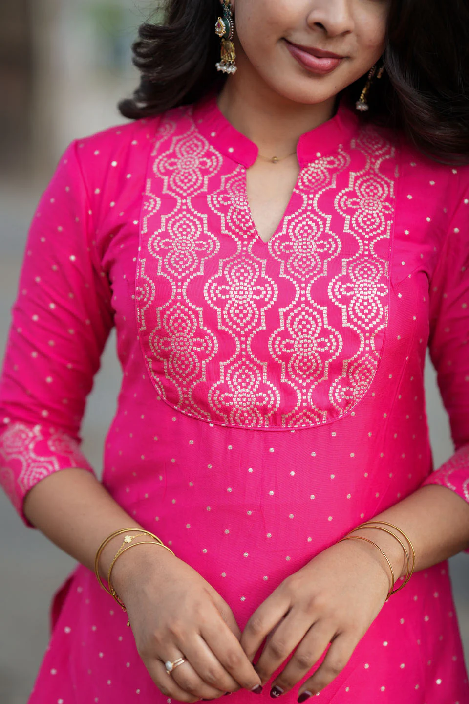 Pravya Pink Kurti Set (Set of 2) - Image 11